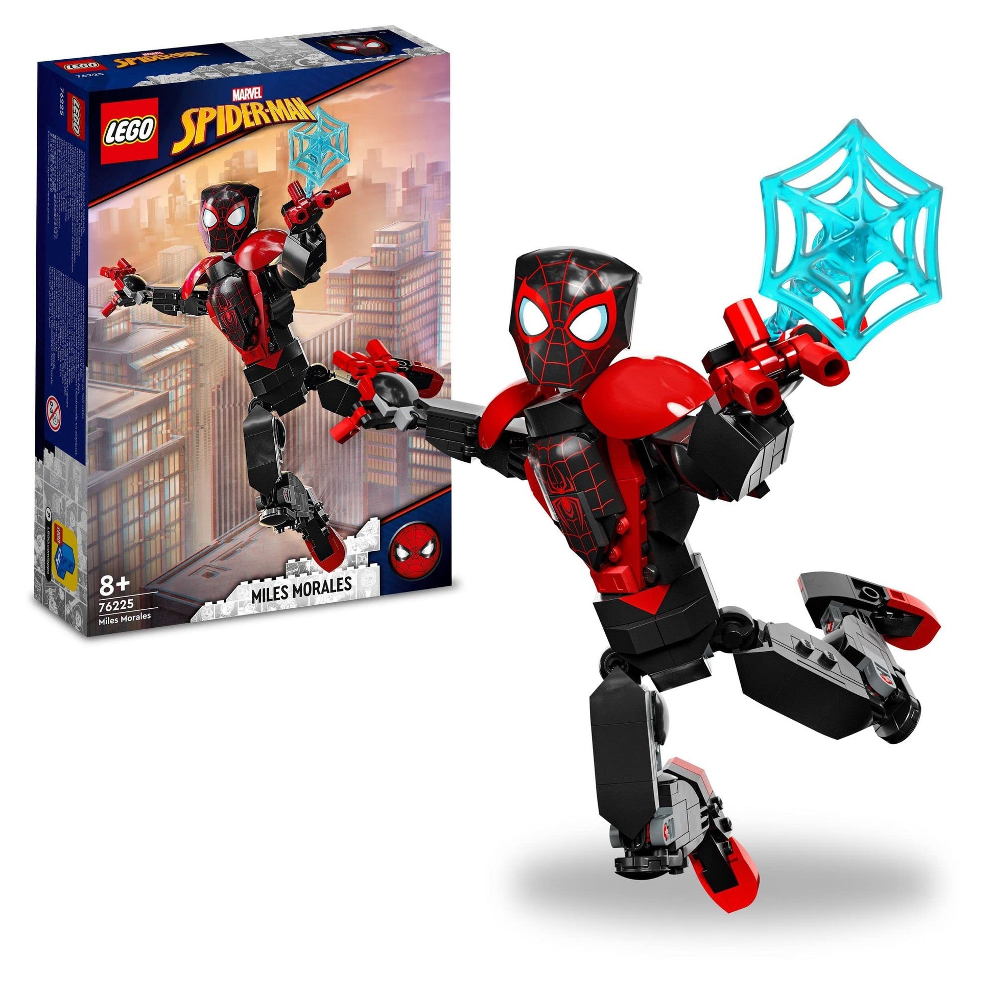 LEGO Marvel Miles Morales Figure Set, Fully Articulated Spider-Man Action Toy 76225 Amazon