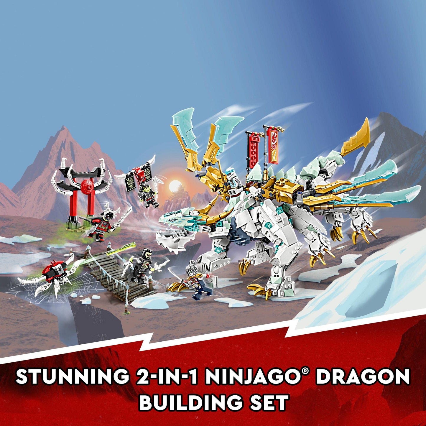 LEGO® NINJAGO® Zane’s Ice Dragon Creature 71786 Building Toy Set Amazon
