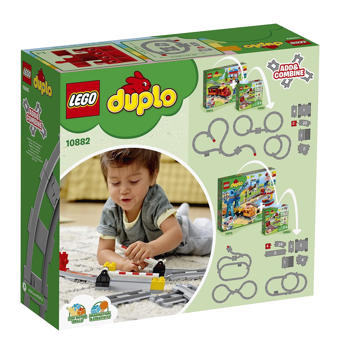 LEGO® DUPLO® Town Train Tracks 10882 Building Toy