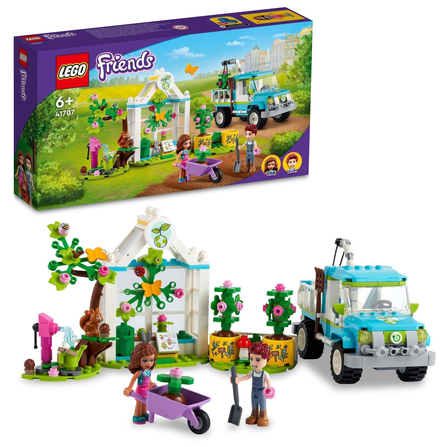 LEGO Friends Tree-Planting Vehicle 41707 Kids Building and Construction Toy, Building Toy, Role Play Toy
