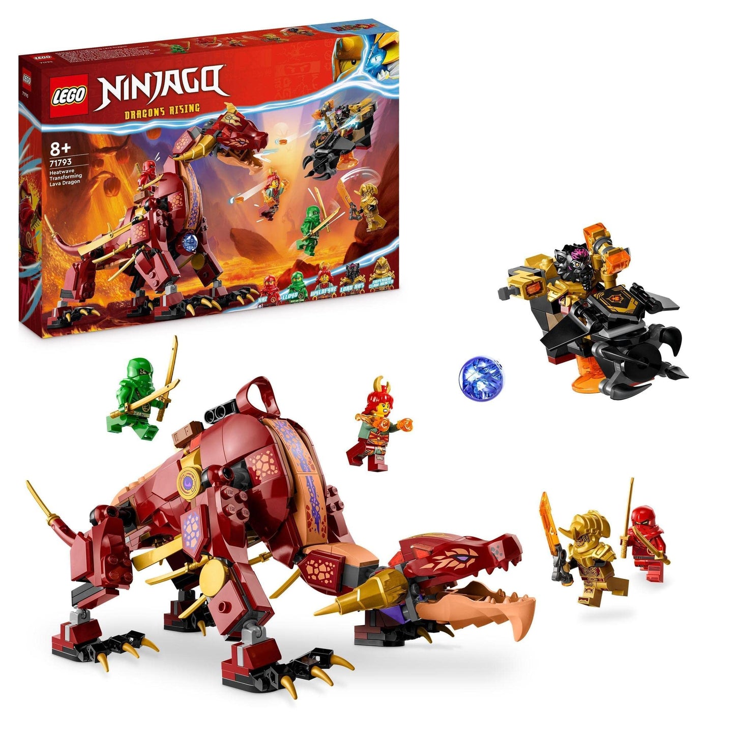 LEGO NINJAGO Heatwave Transforming Lava Dragon 71793 Building Toy Amazon
