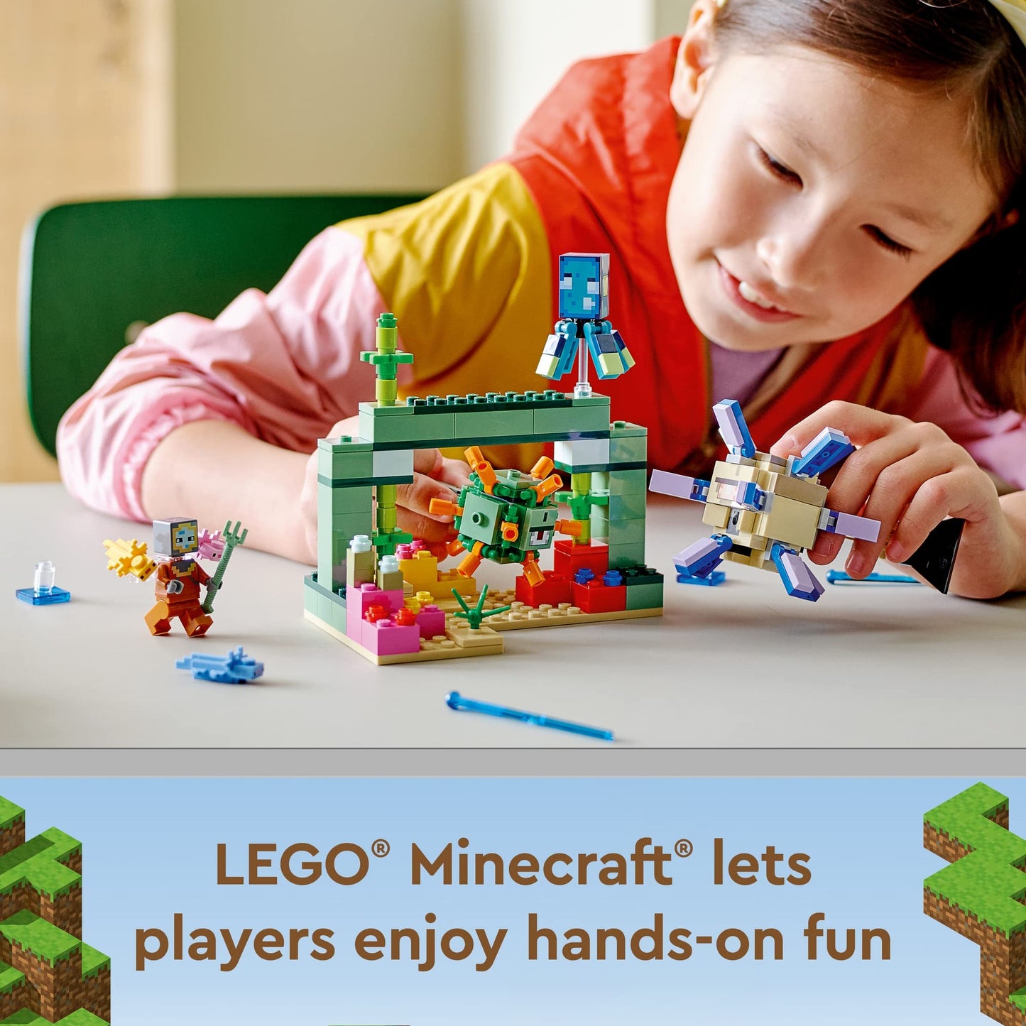 LEGO Minecraft The Guardian Battle Building Kit 21180 Amazon