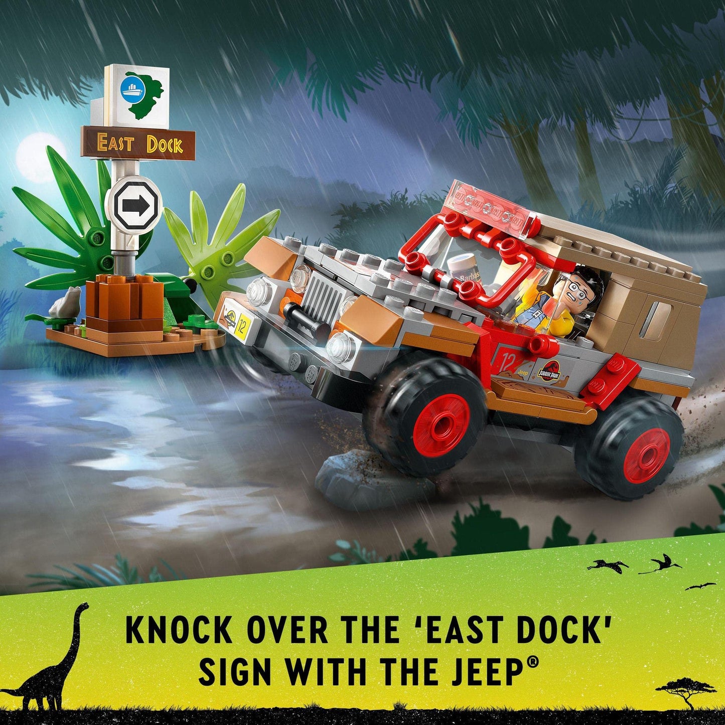 LEGO Jurassic Park Dilophosaurus Ambush 76958 Building Toy Amazon