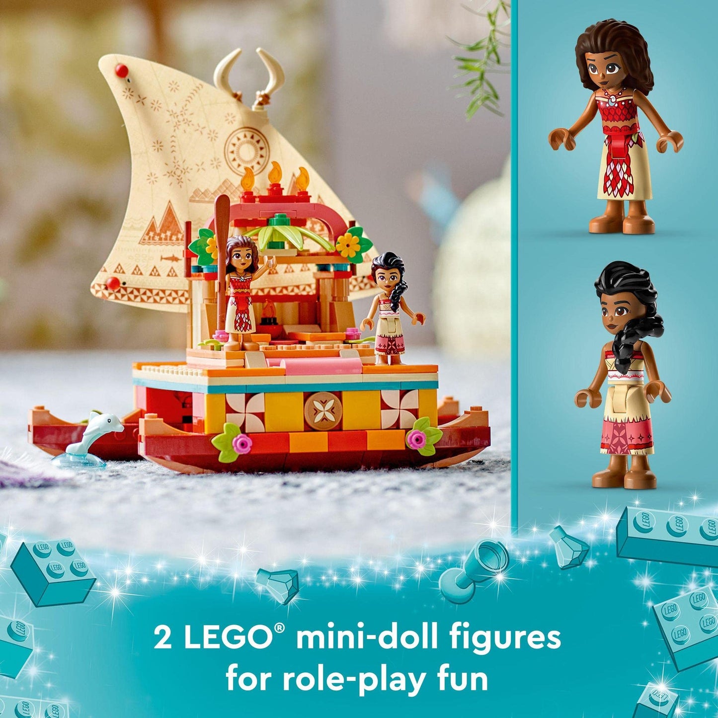LEGO Disney Princess Moana’s Wayfinding Boat 43210 Building Toy Amazon