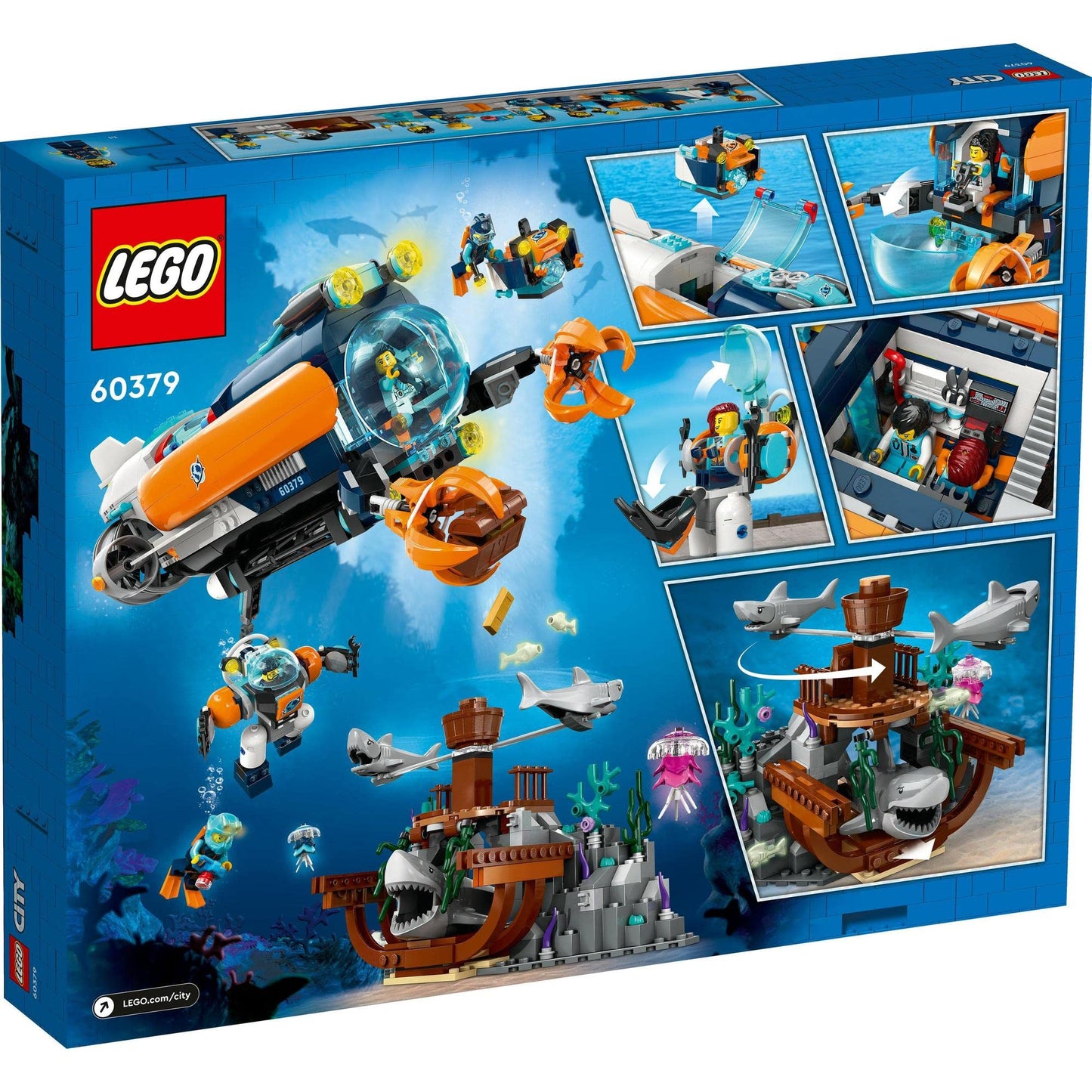 LEGO® City Deep-Sea Explorer Submarine 60379 Building Toy Amazon