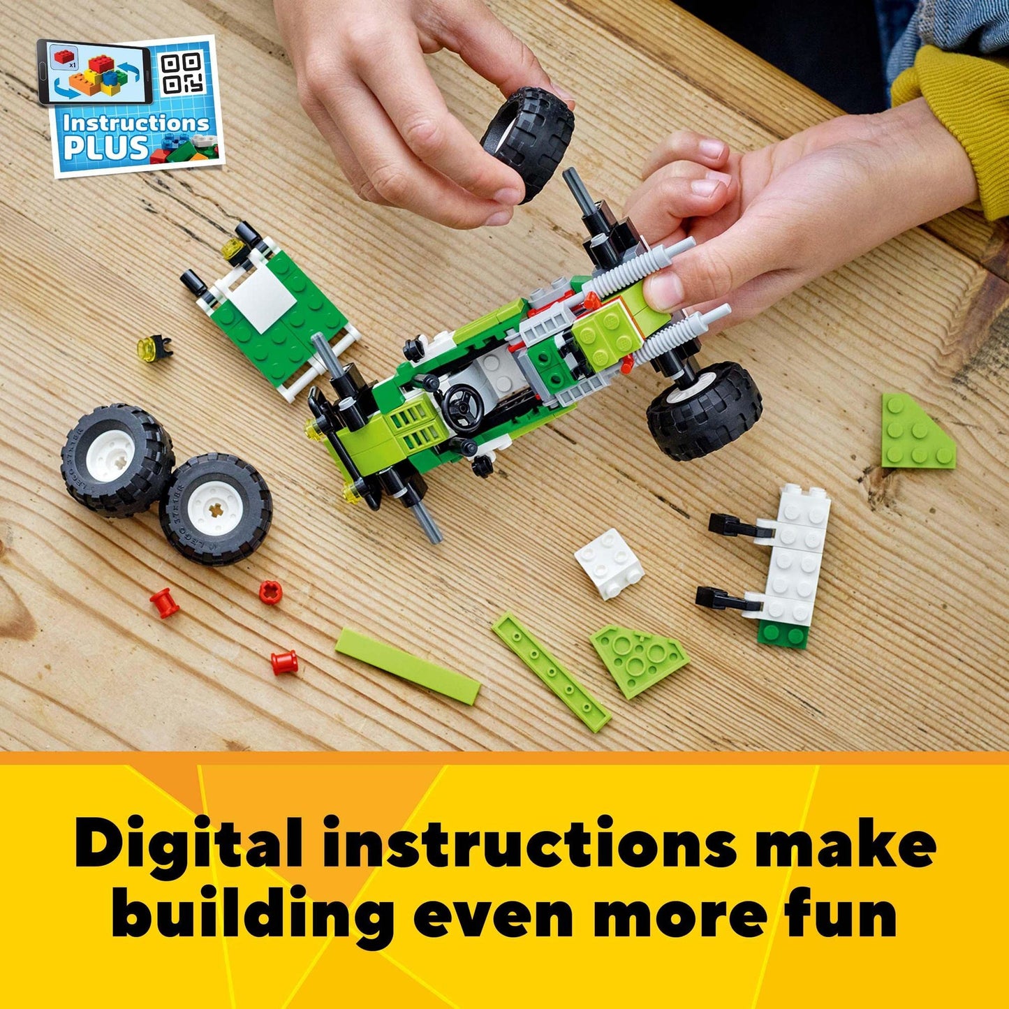 LEGO® Creator 3in1 Off-Road Buggy 31123 Building Kit; Features a Skid Loader and ATV (All-Terrain Vehicle) for Kids Aged 7+