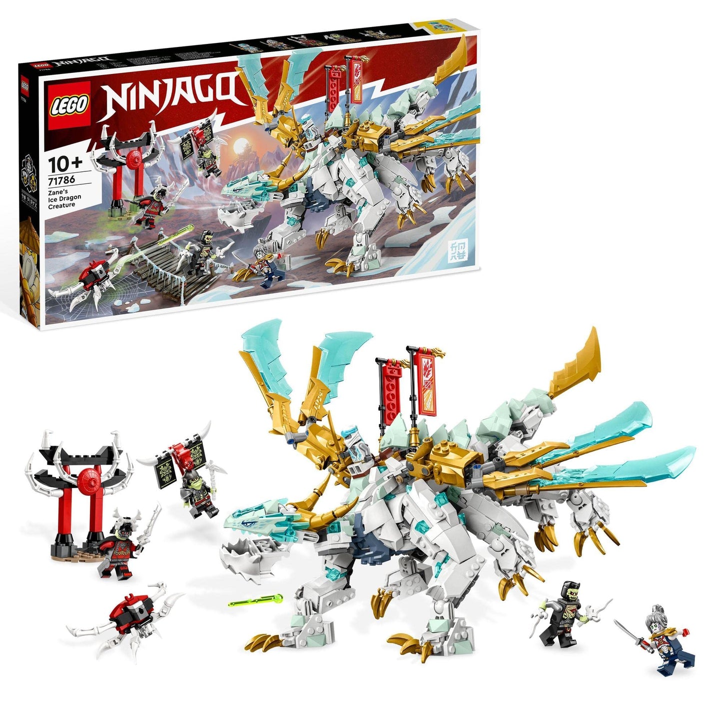 LEGO® NINJAGO® Zane’s Ice Dragon Creature 71786 Building Toy Set Amazon