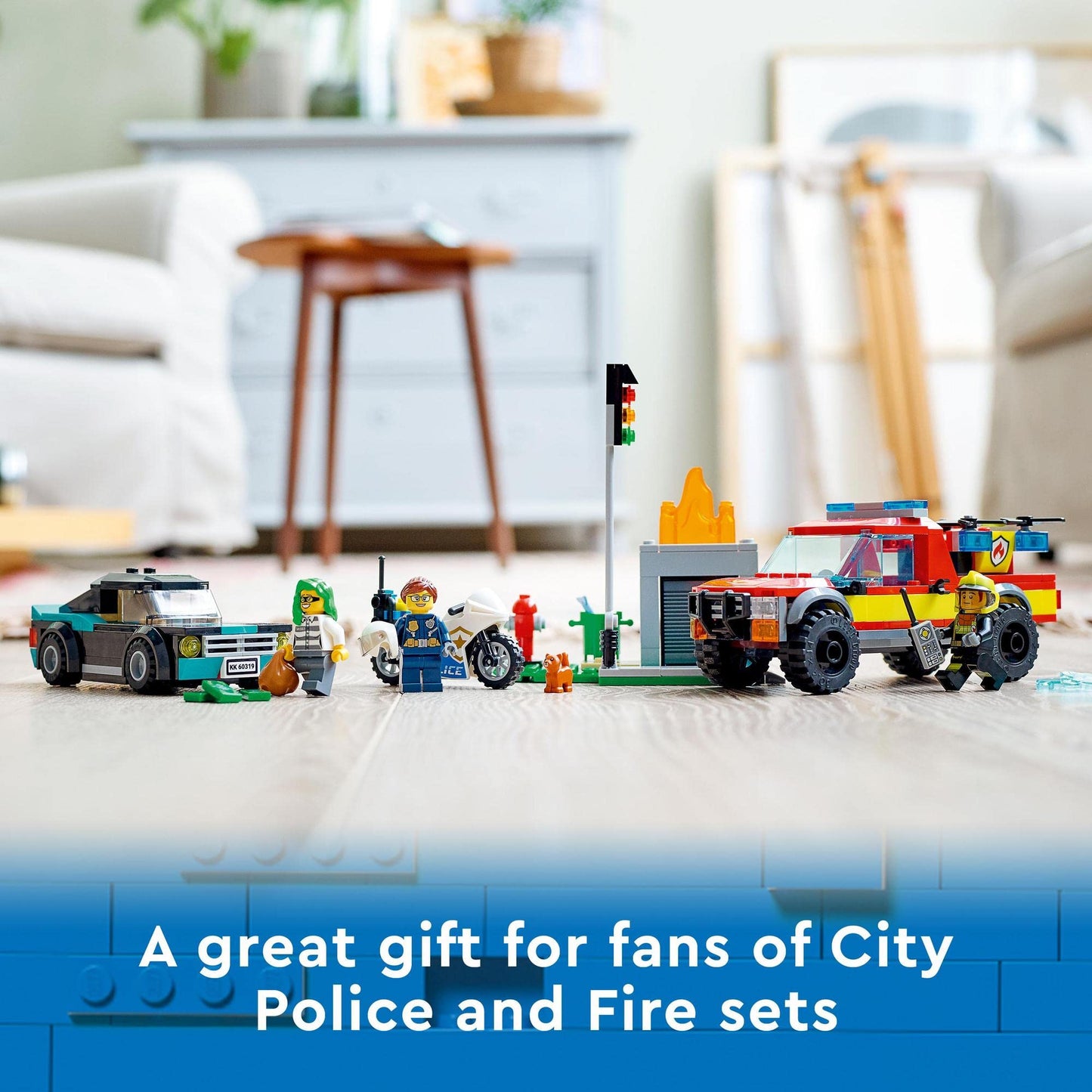 LEGO City Fire Rescue & Police Chase 60319 Kids Building