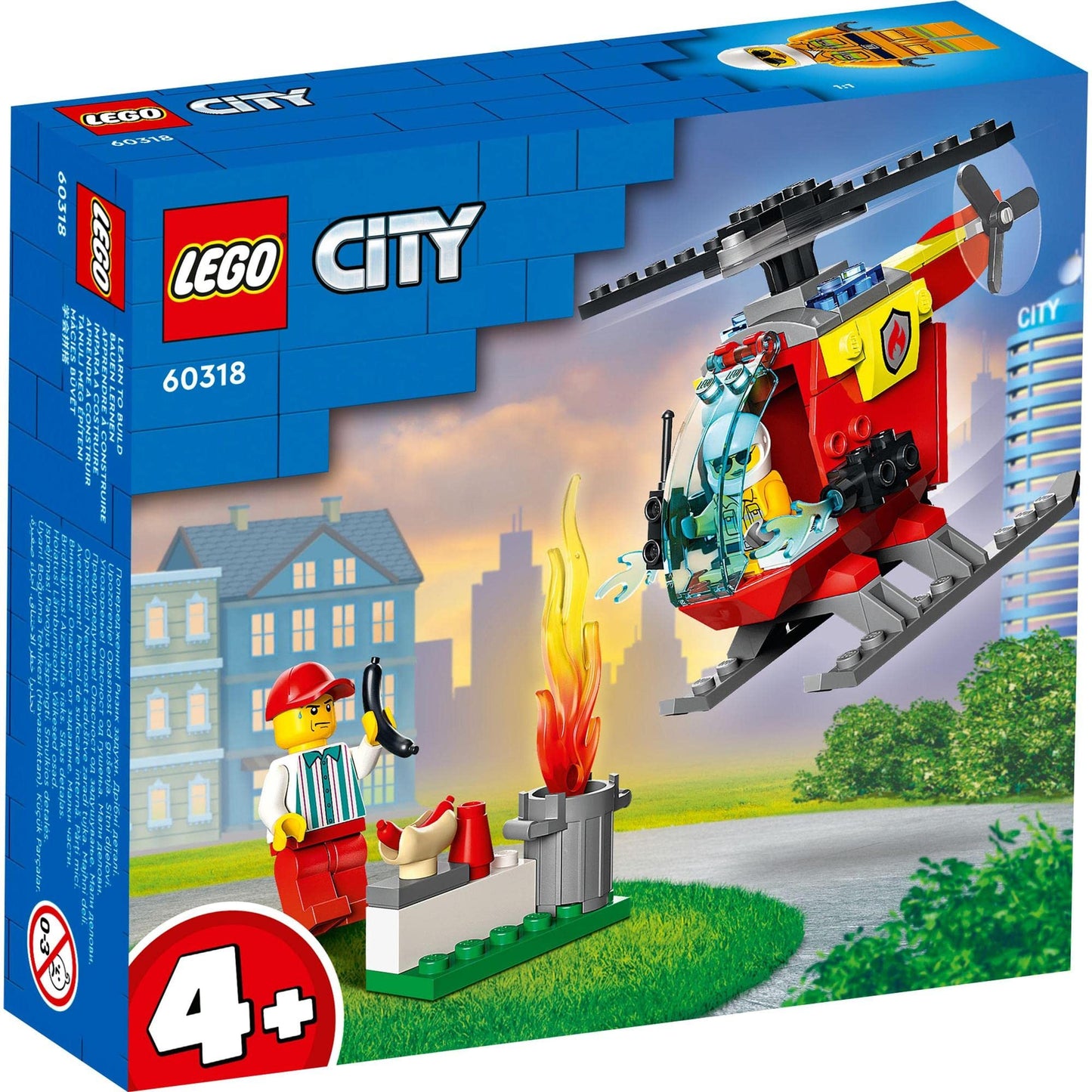 LEGO 60318 City Fire Helicopter Toy Amazon