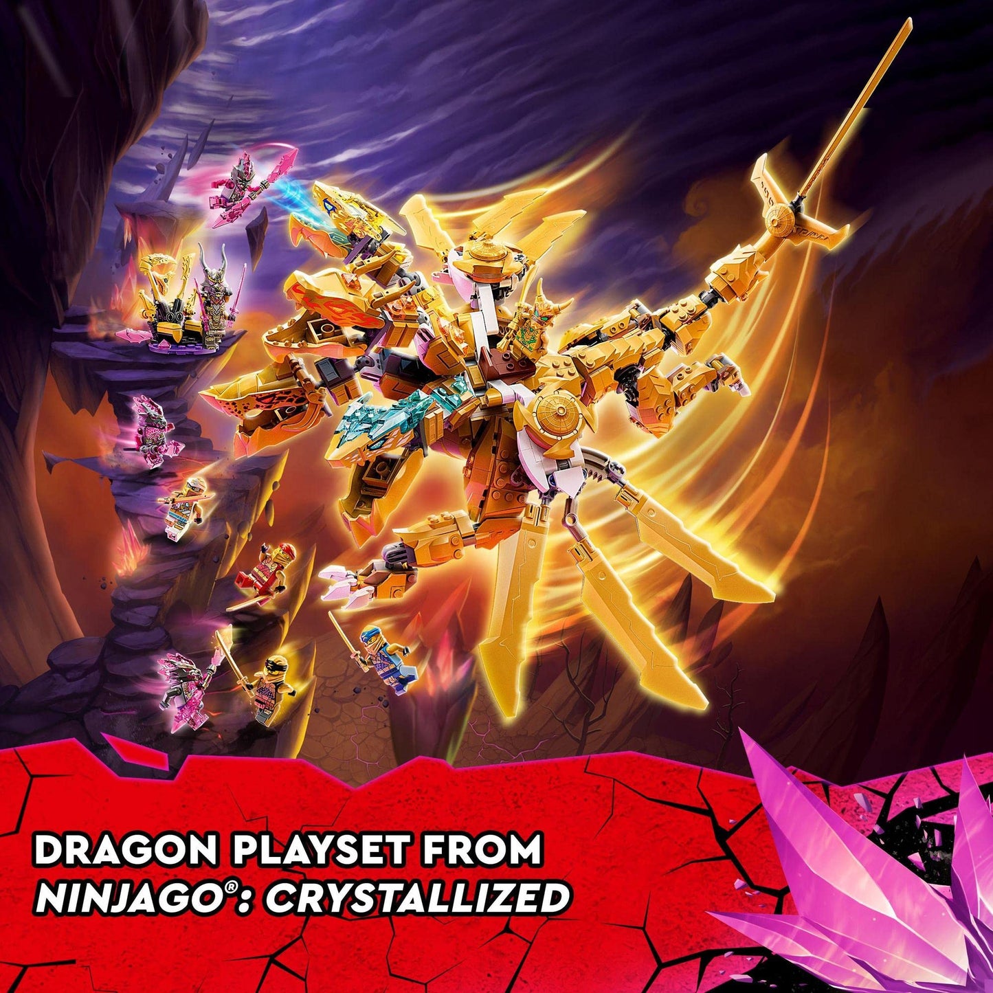 LEGO NINJAGO Lloyd’s Golden Ultra Dragon Building Kit 71774 Amazon