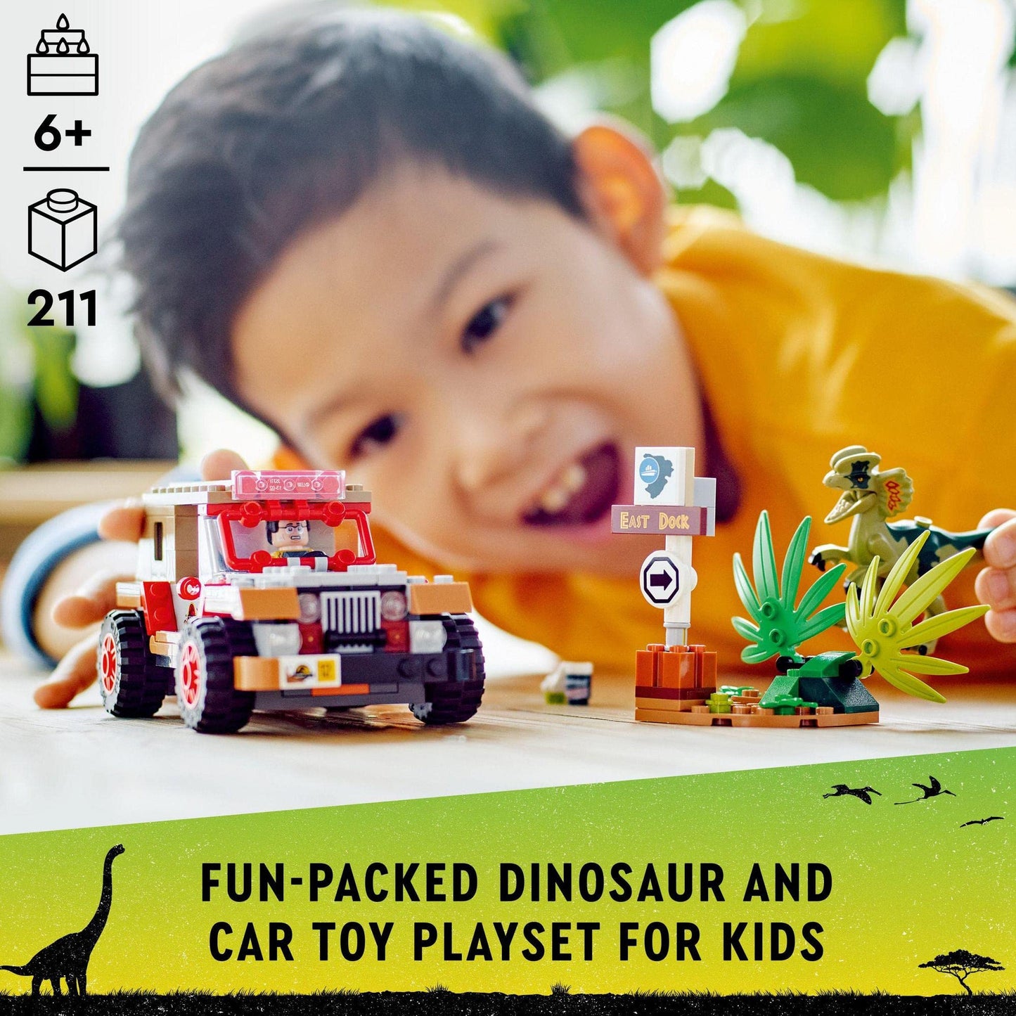 LEGO Jurassic Park Dilophosaurus Ambush 76958 Building Toy Amazon