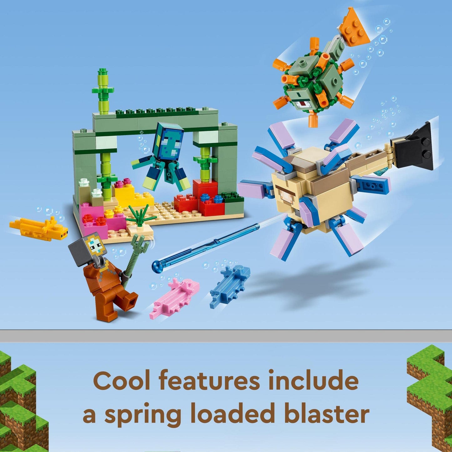 LEGO Minecraft The Guardian Battle Building Kit 21180 Amazon