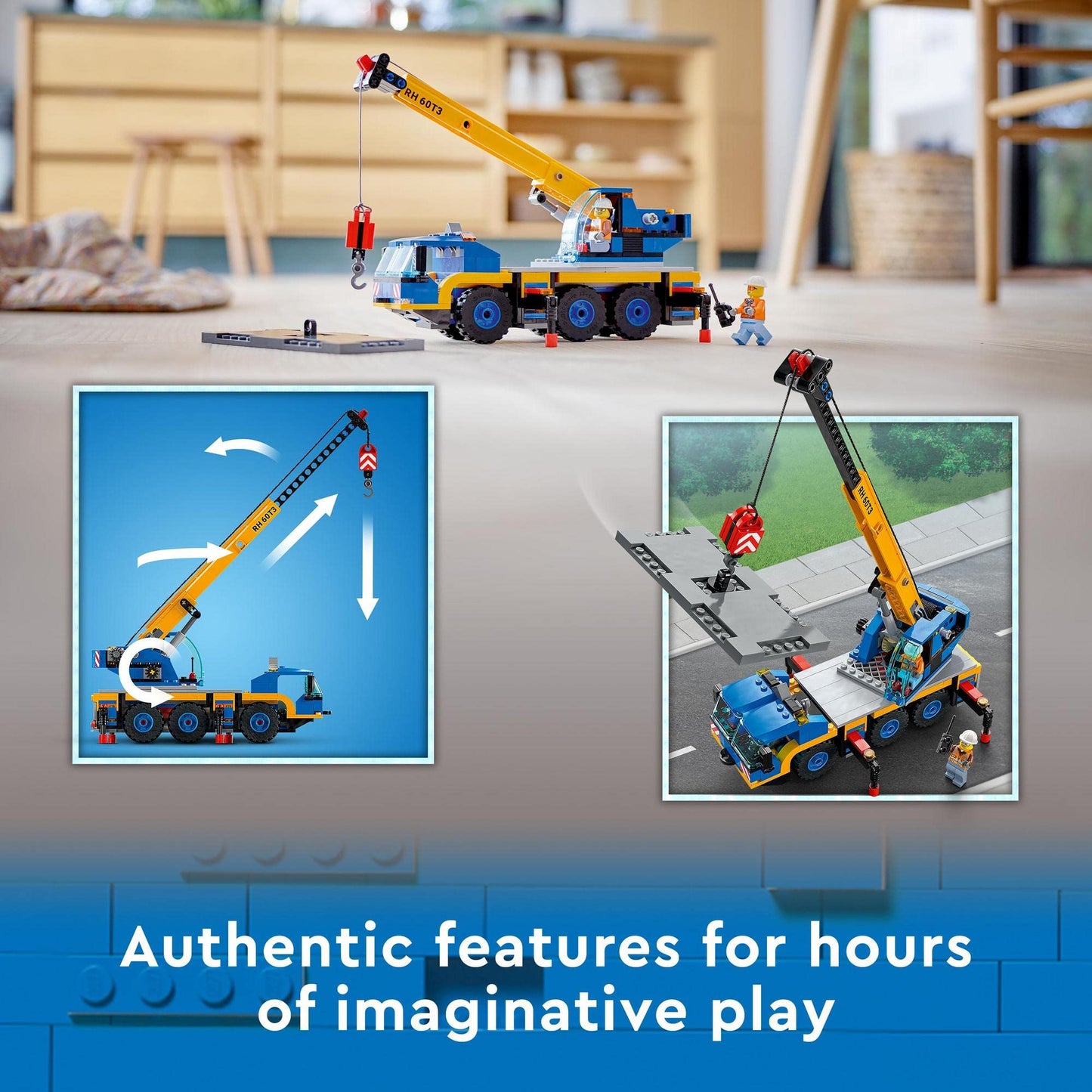 LEGO City Mobile Crane 60324 Kids Building & Construction Toy Amazon