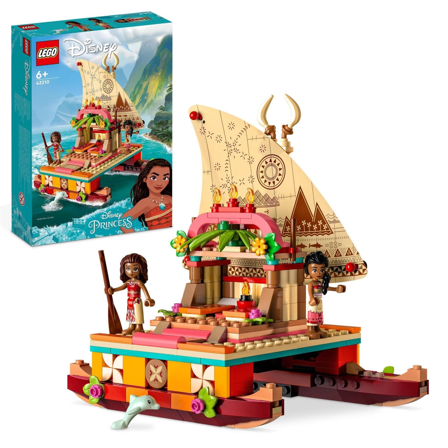 LEGO Disney Princess Moana’s Wayfinding Boat 43210 Building Toy Amazon