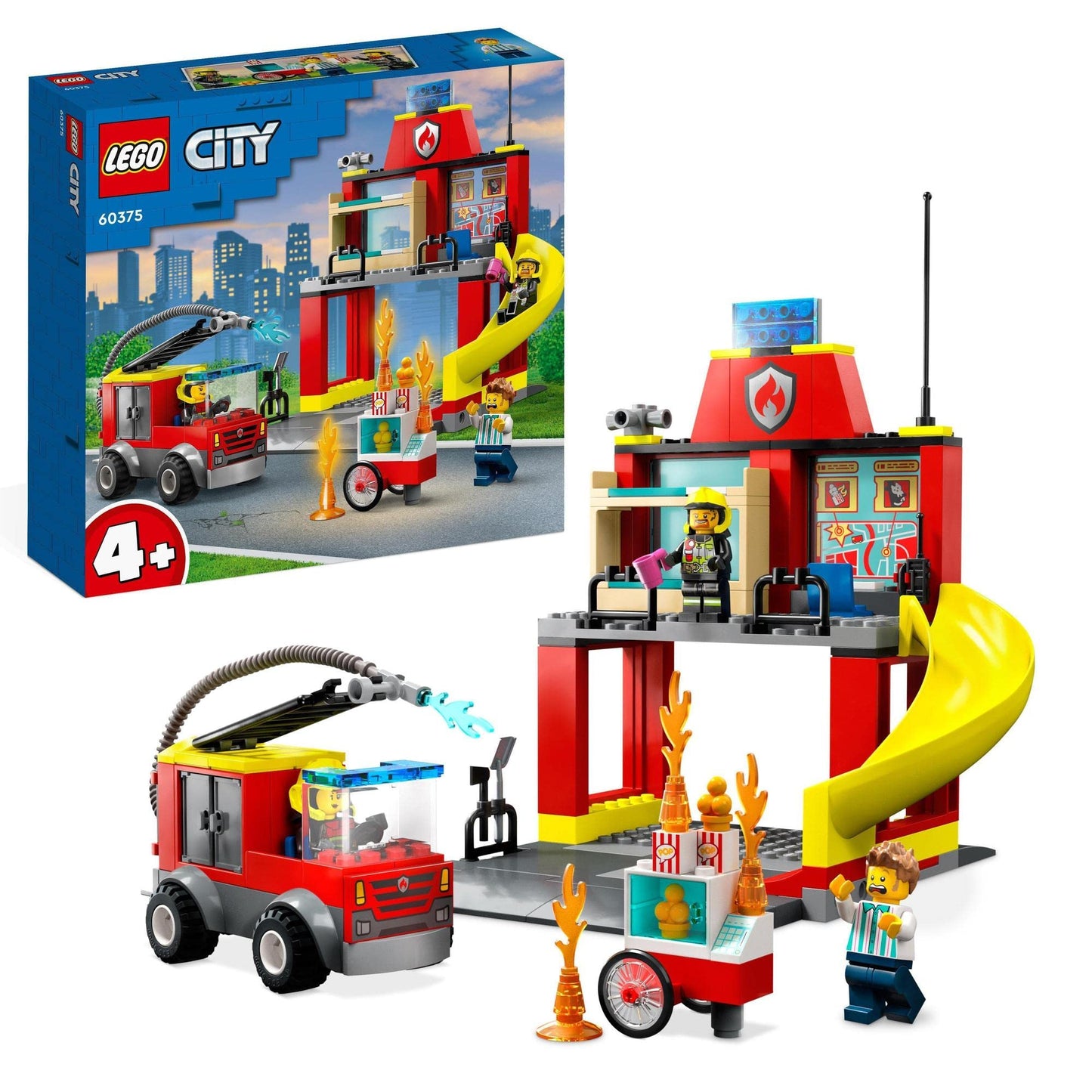 LEGO City Fire Station and Fire Engine 60375 Building Toy Amazon
