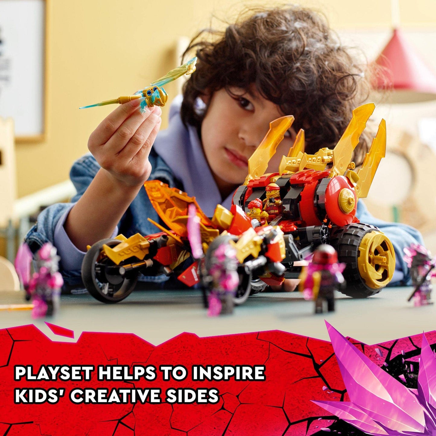 LEGO NINJAGO Kai’s Golden Dragon Raider 71773 Building Kit Amazon