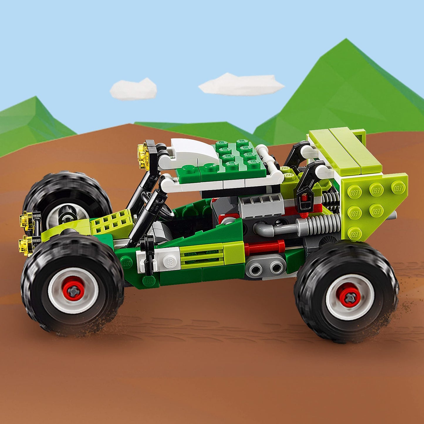 LEGO® Creator 3in1 Off-Road Buggy 31123 Building Kit; Features a Skid Loader and ATV (All-Terrain Vehicle) for Kids Aged 7+