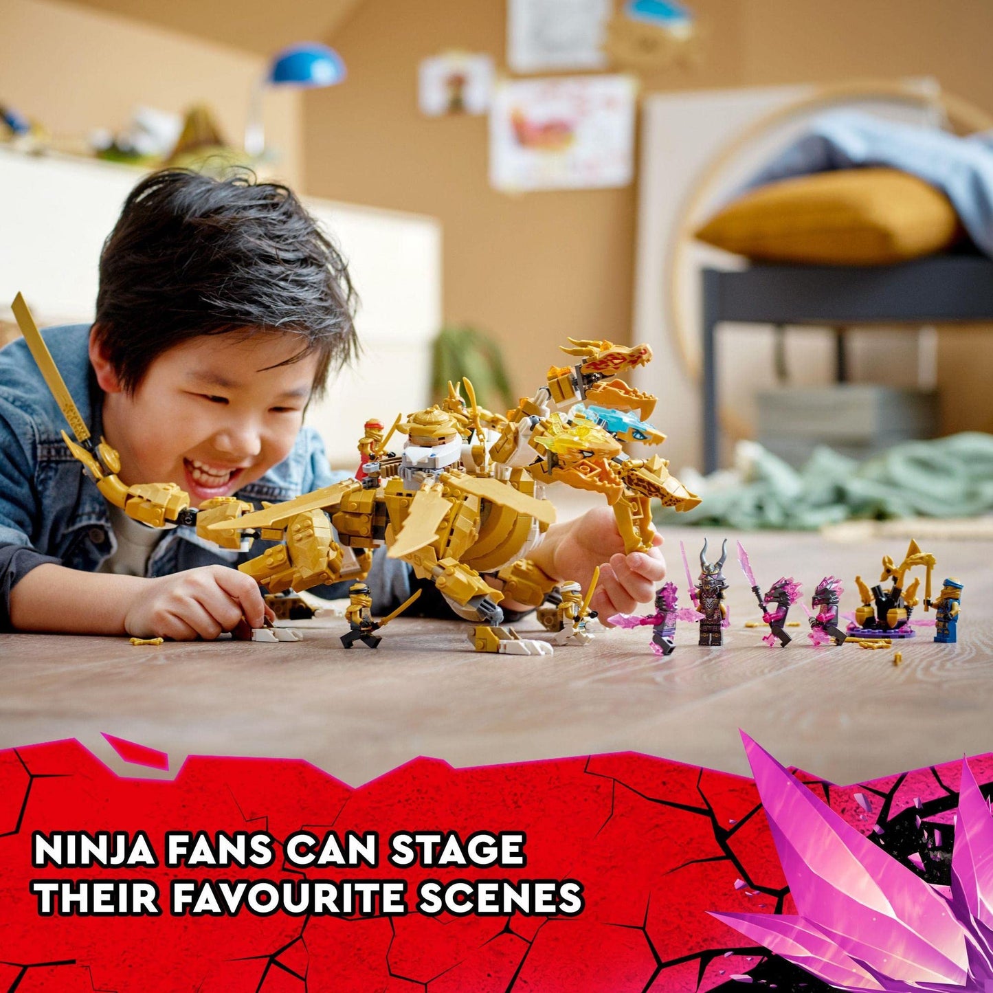 LEGO NINJAGO Lloyd’s Golden Ultra Dragon Building Kit 71774 Amazon