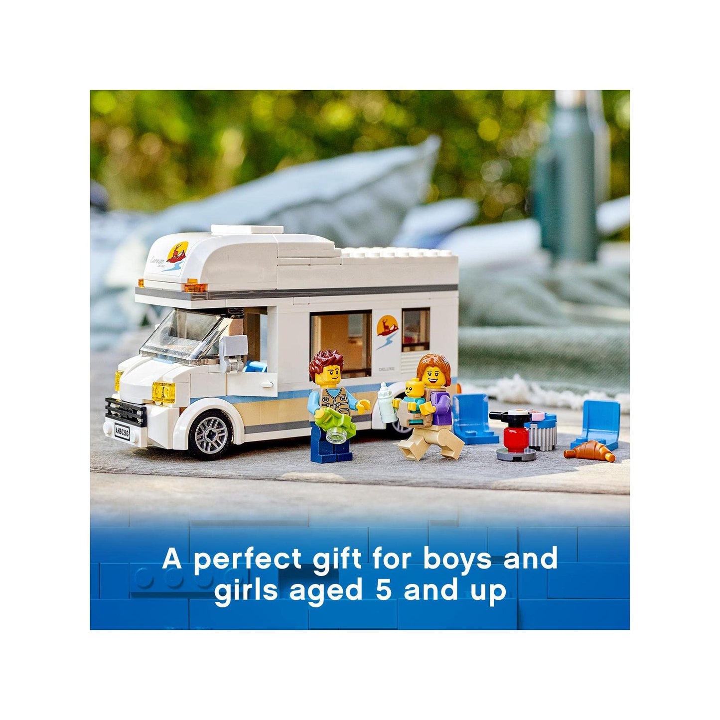 LEGO City Holiday Camper Van 60283 Building Kit, Toy Model for Kids Amazon