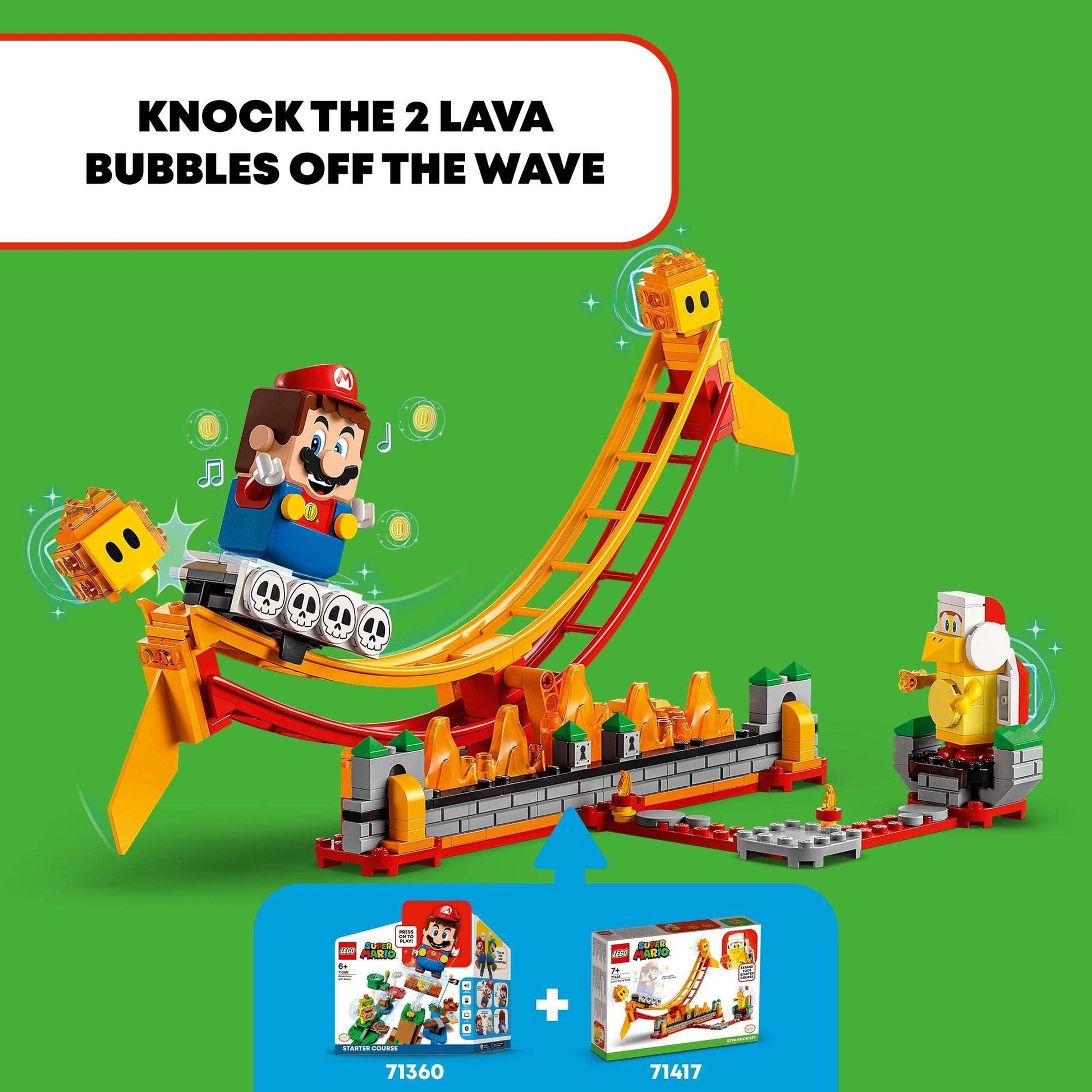 LEGO Super Mario Lava Wave Ride Expansion Set 71416 Collectible Building Toy Amazon