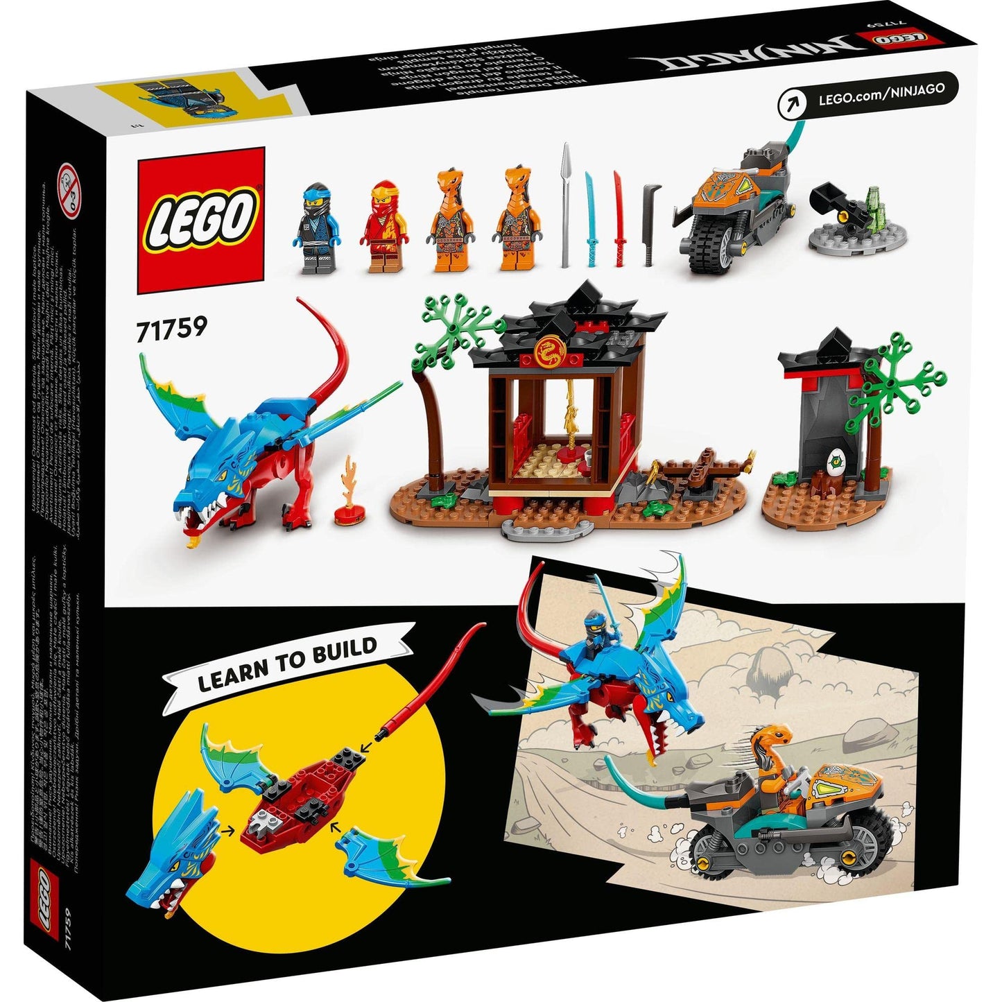 LEGO NINJAGO Ninja Dragon Temple Playset; Building Kit 71759 Amazon