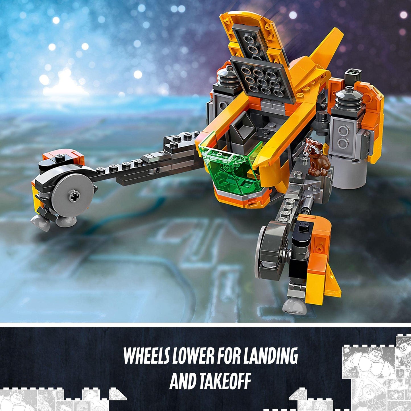 LEGO® Super Heroes Baby Rocket’s Ship 76254 Building Toy Set