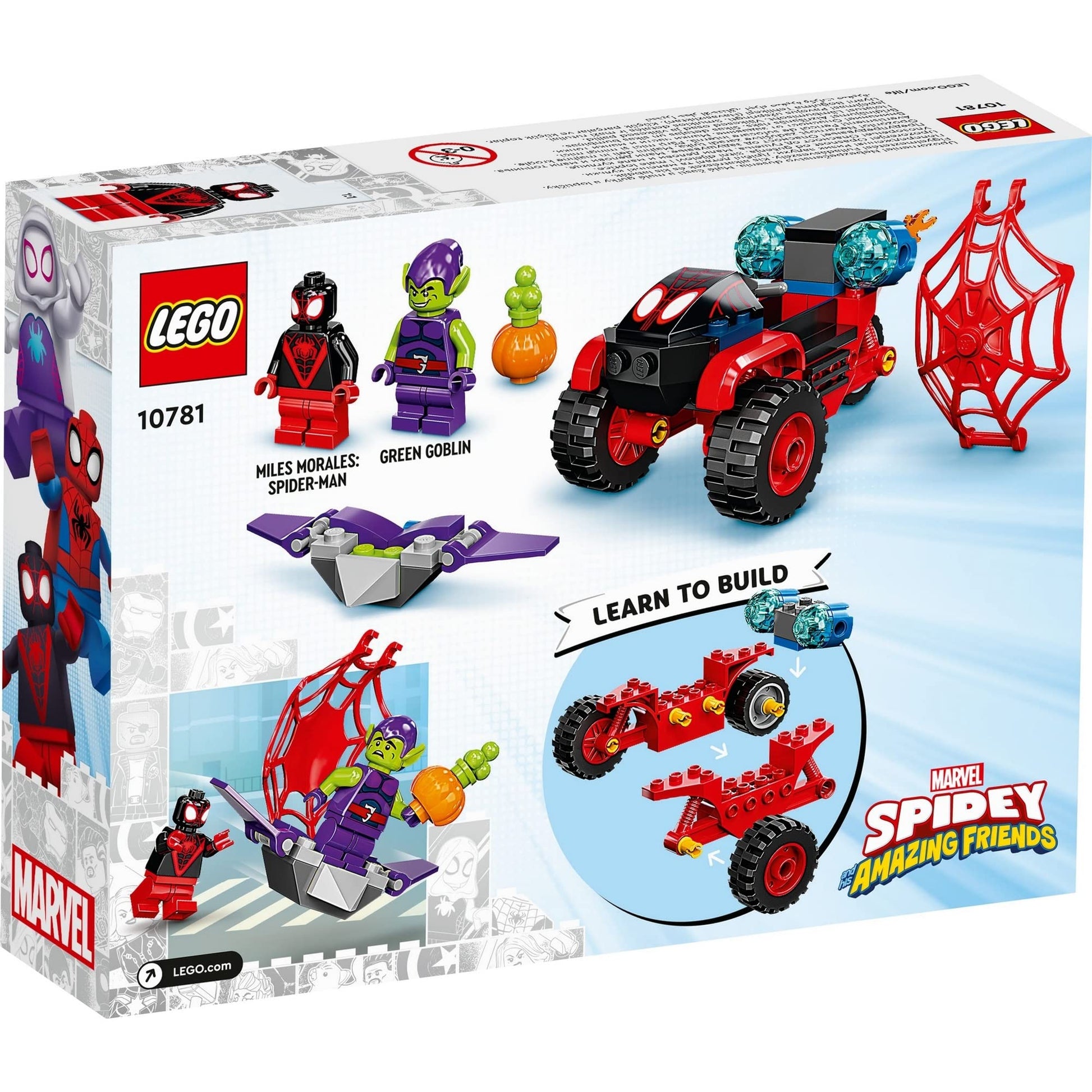 LEGO® Spidey Miles Morales: Spider-Man’s Techno Trike 10781 Building Kit Amazon
