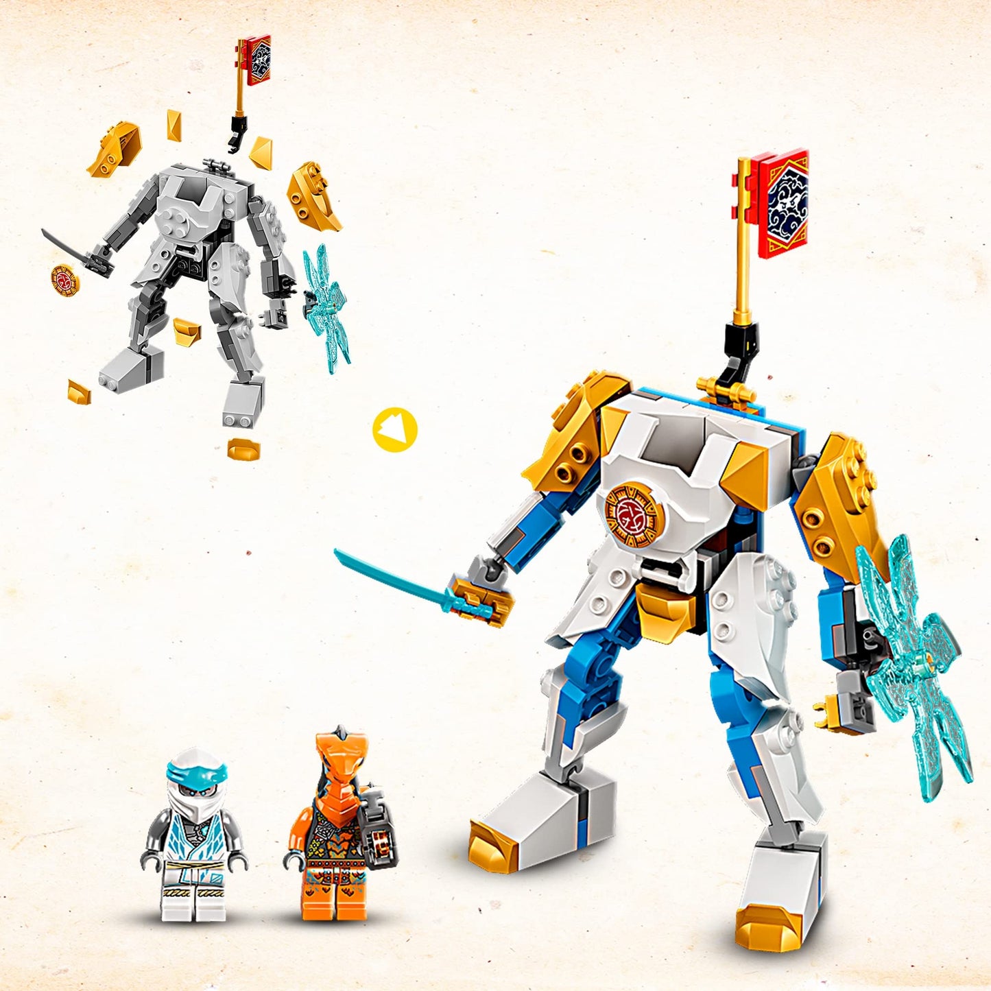 LEGO NINJAGO Zane’s Power Up Mech EVO Building Kit Playset 71761 Amazon