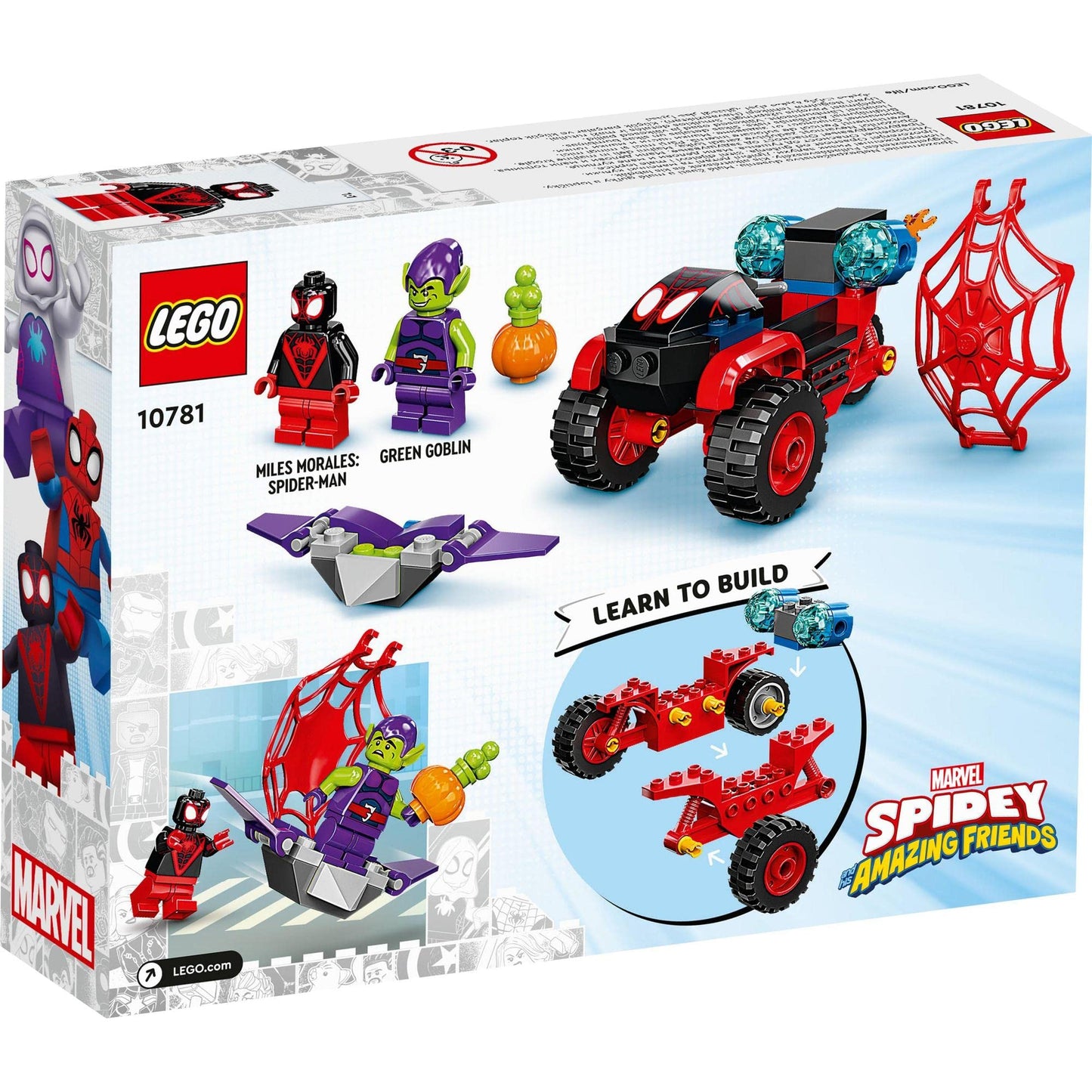 LEGO® Spidey Miles Morales: Spider-Man’s Techno Trike 10781 Building Kit Amazon