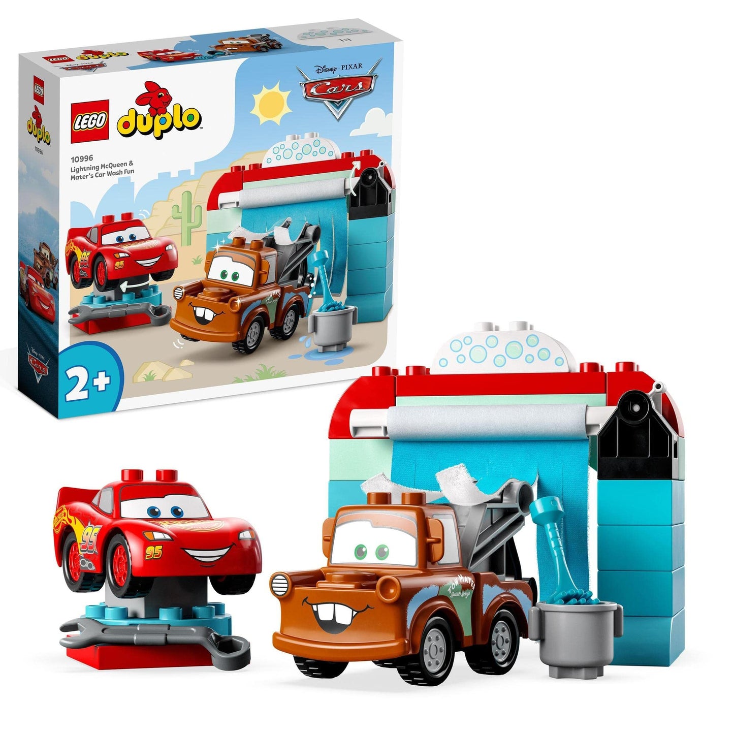LEGO® DUPLO® Disney and Pixar’s Cars Lightning McQueen & Mater’s Car Wash Fun 10996 Building Toy Set; for Kids Aged 2 Amazon