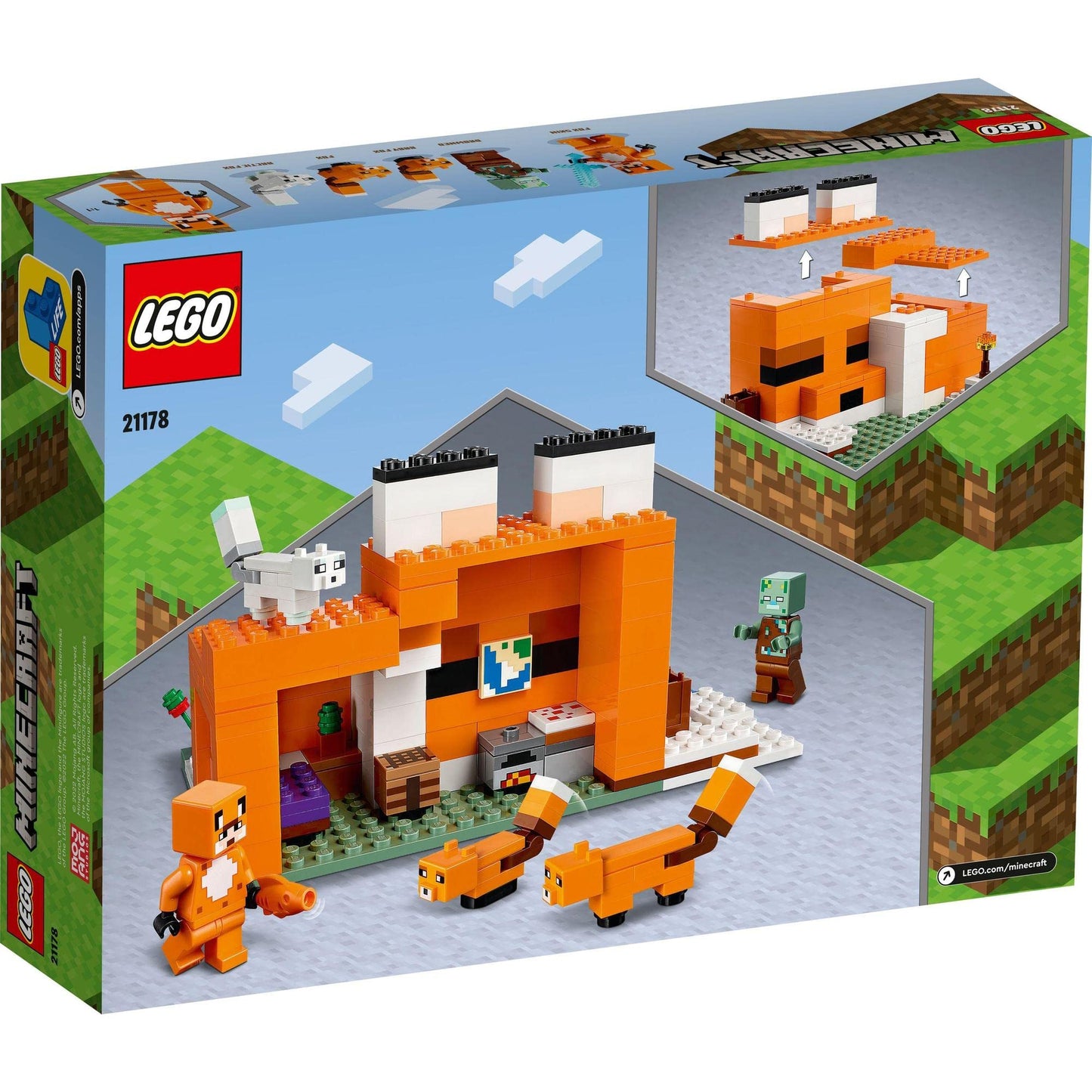 LEGO Minecraft The Fox Lodge 21178 Building Kit and Toy House Amazon