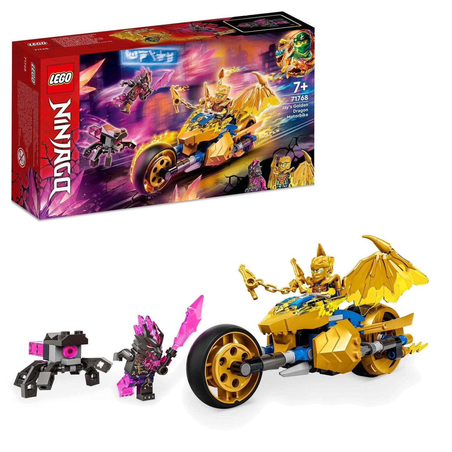 LEGO NINJAGO Jay’s Golden Dragon Motorbike Building Kit 71768 Amazon