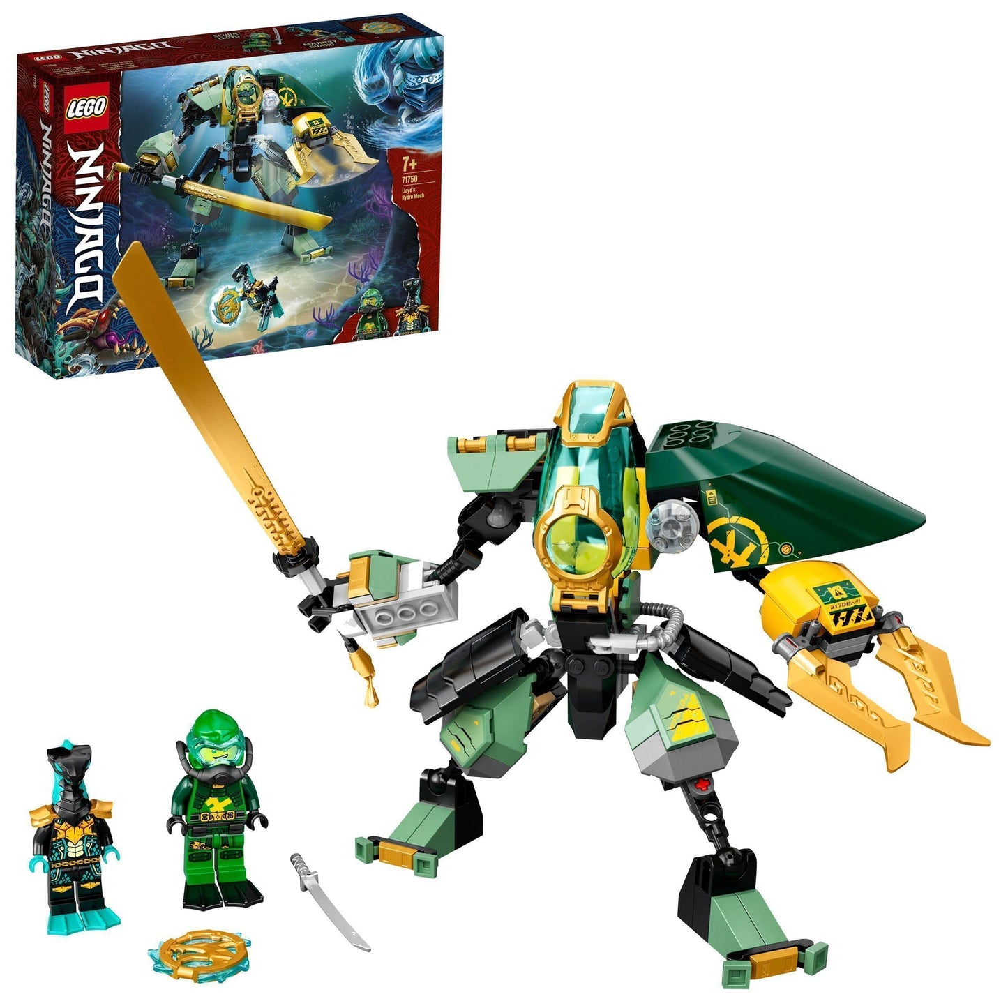 LEGO 71750 NINJAGO Lloyd’s Hydro Mech Action Figure Underwater Building Amazon