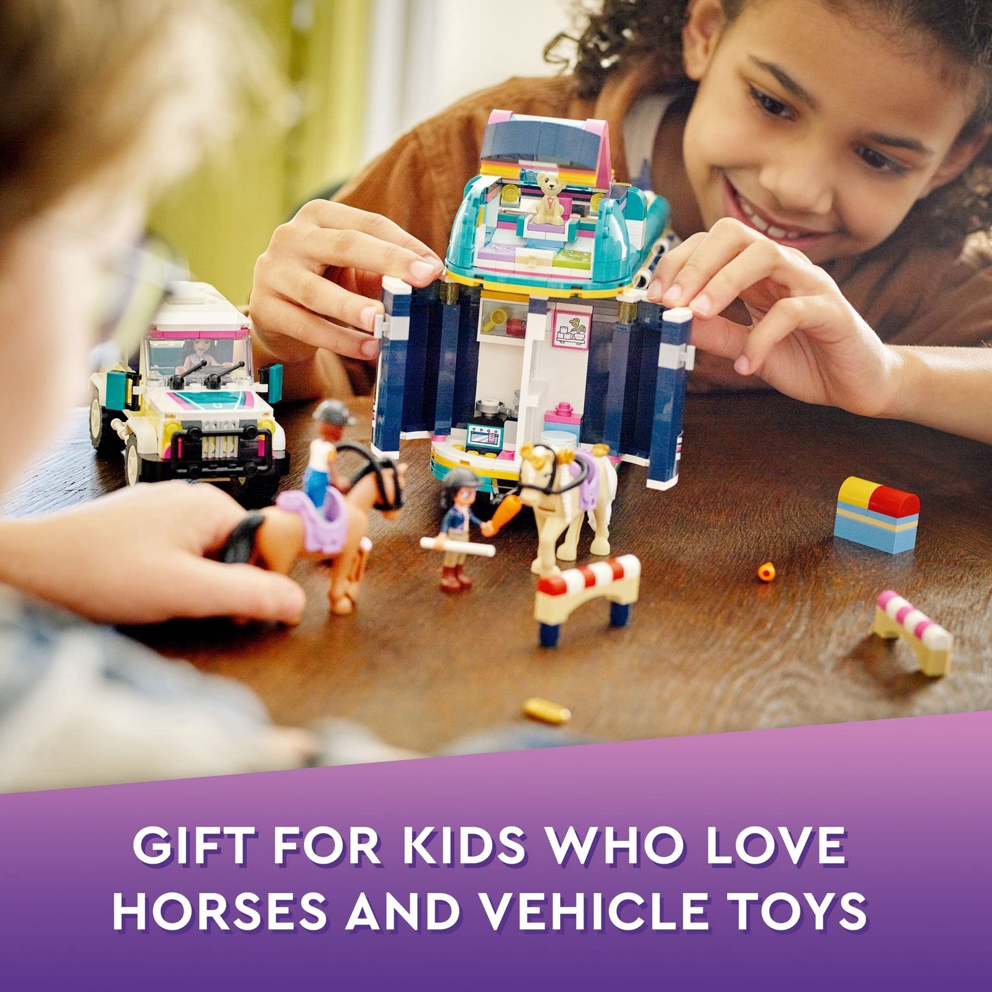LEGO Friends Horse Show Trailer with 2 Toy Horses 41722 Amazon