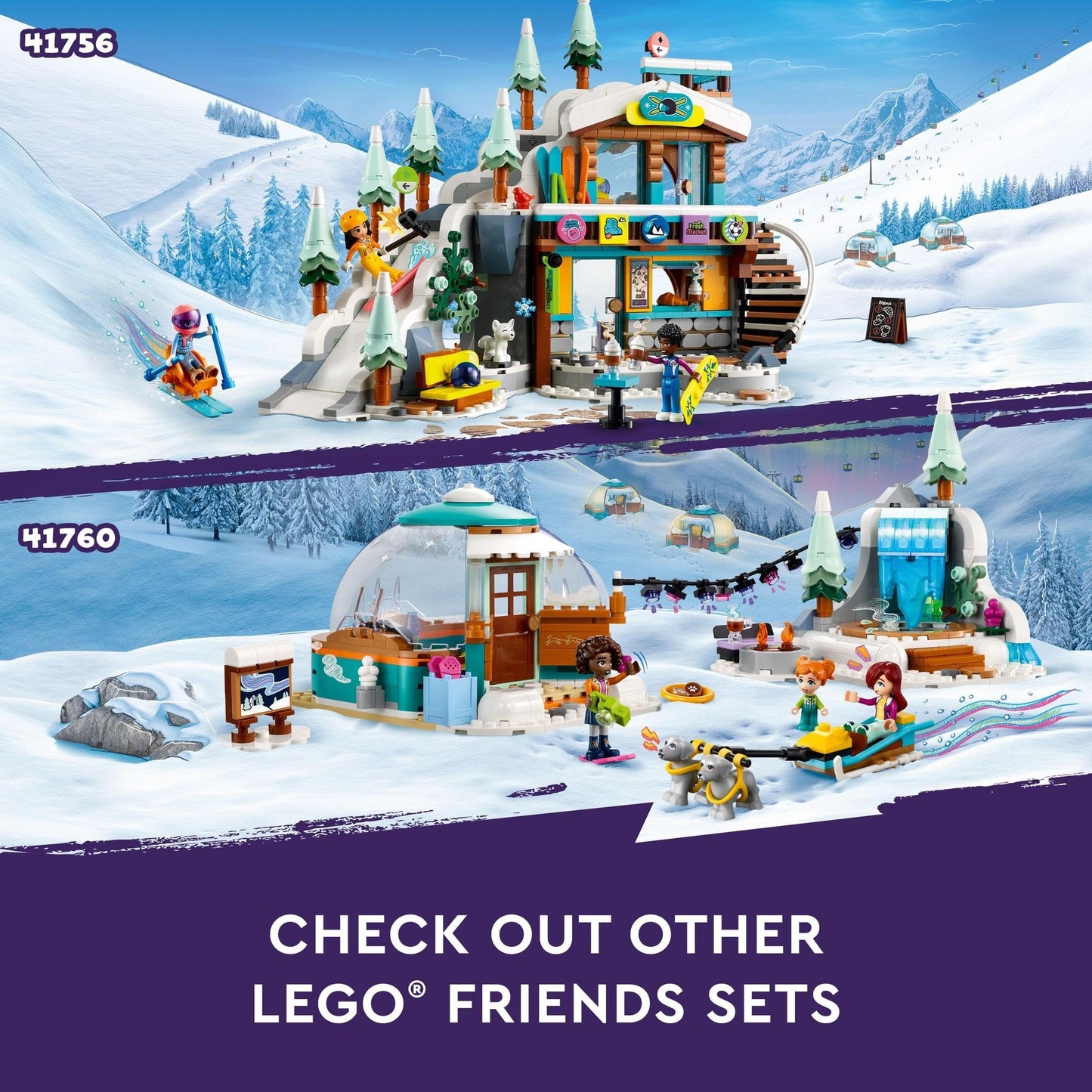 LEGO Friends Holiday Ski Slope and Café 41756 Amazon