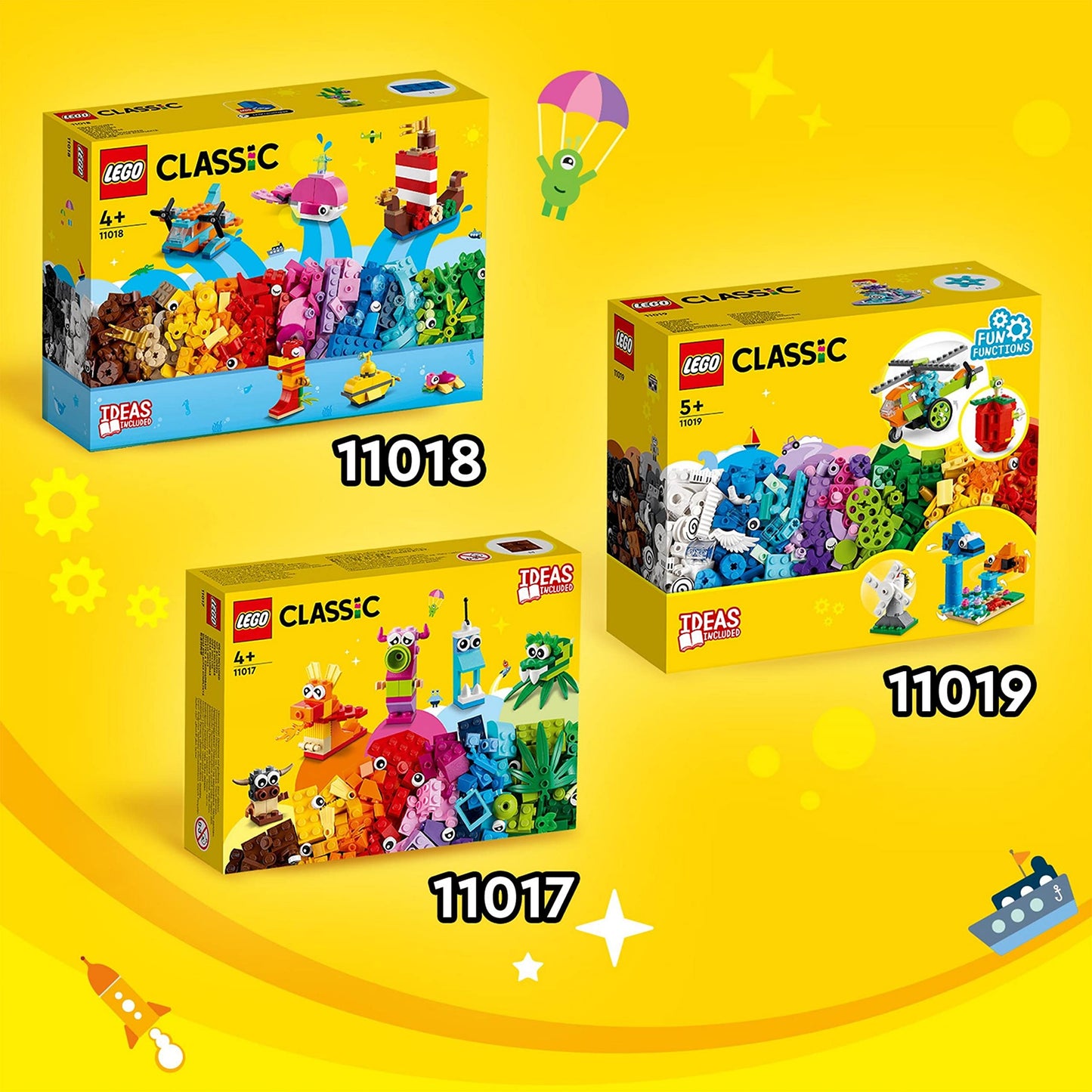LEGO Classic Creative Monsters, 5 Mini Build Monster Toys 11017 Amazon