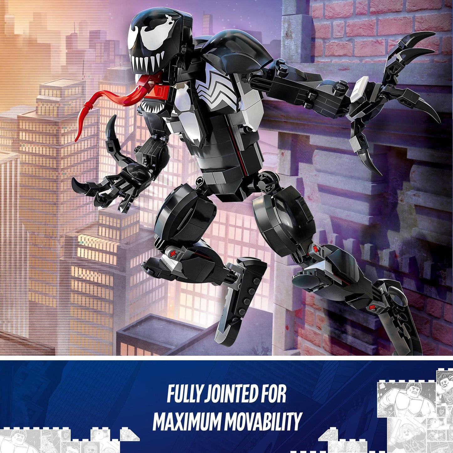 LEGO Marvel Venom Figure, Fully Articulated Super Villain Action Toy 76230