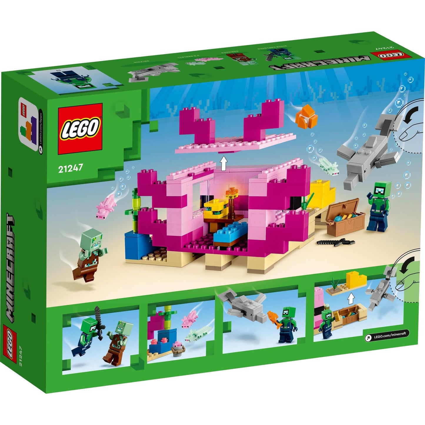 LEGO Minecraft The Axolotl House 21247 Building Toy Set Amazon