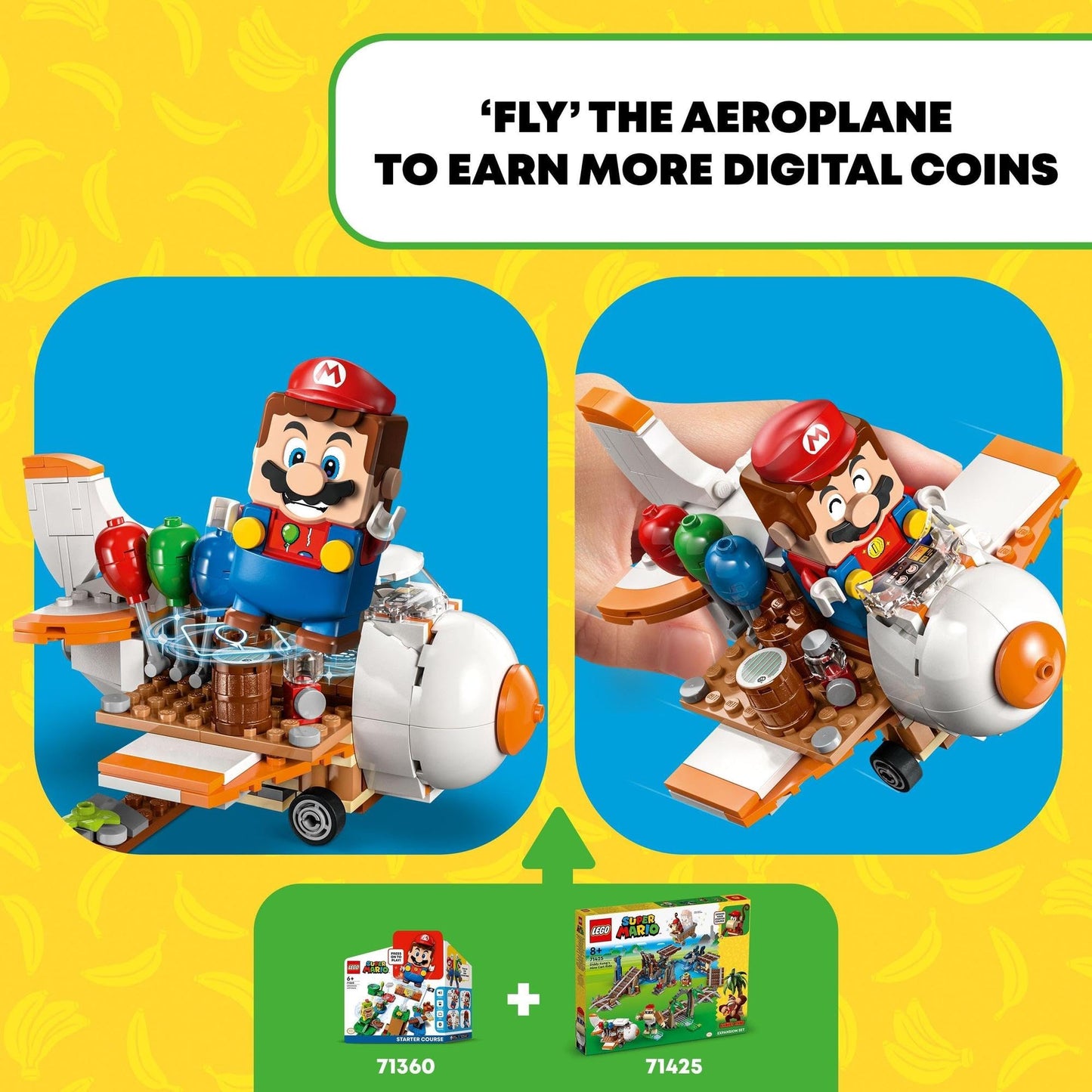 LEGO Super Mario Diddy Kong's Mine Cart Ride Expansion Set 71425 Building Toy Amazon
