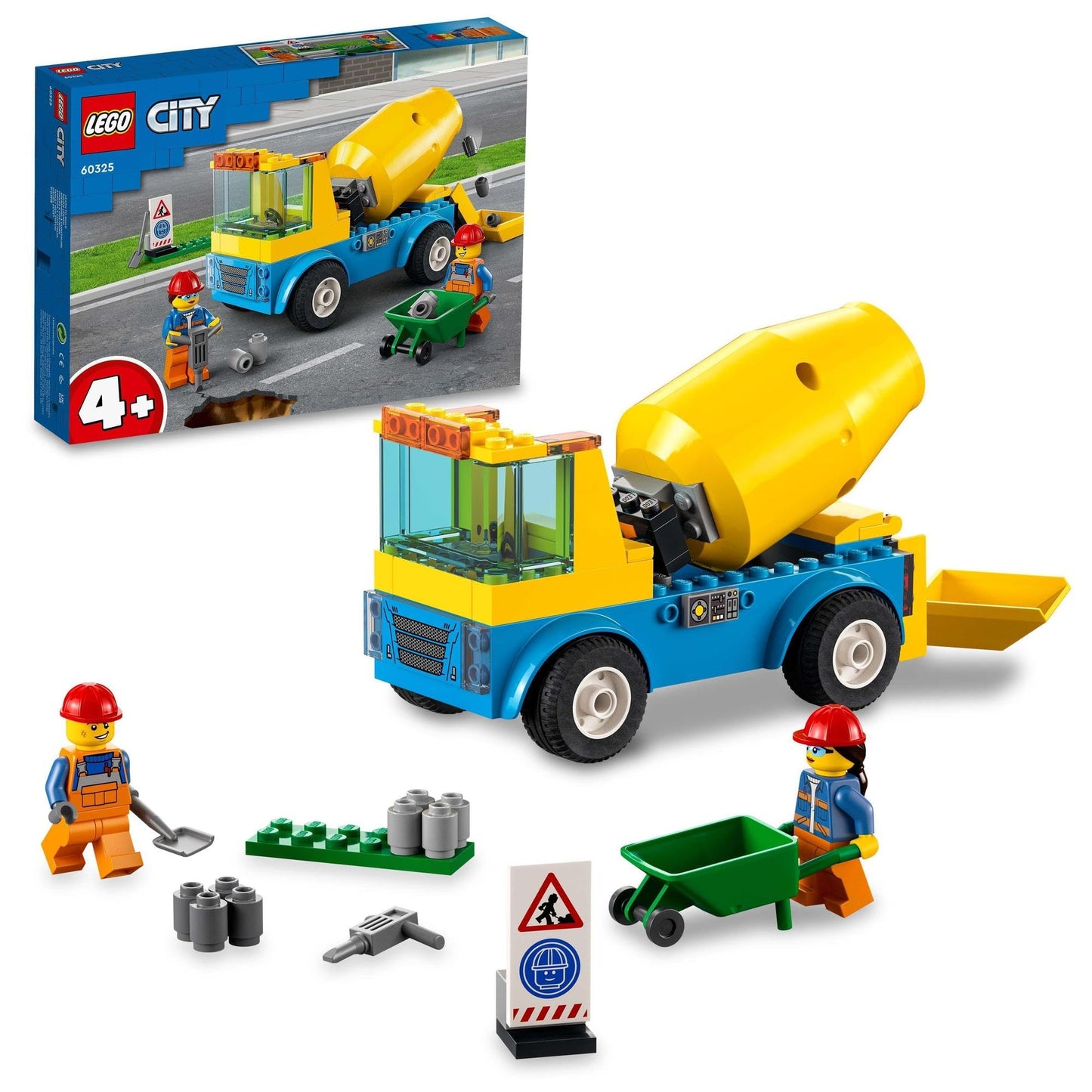 LEGO 60325 City Great Vehicles Cement Mixer Truck Toy Amazon