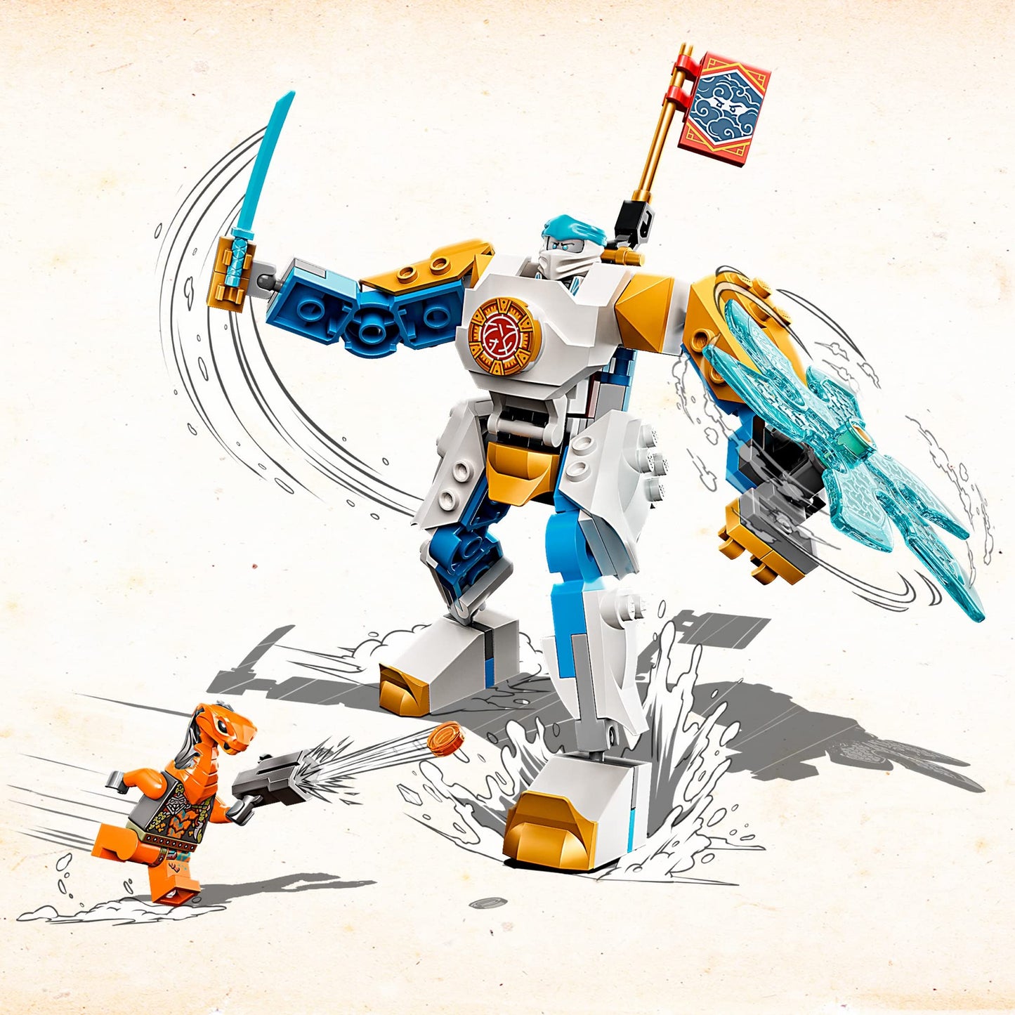 LEGO NINJAGO Zane’s Power Up Mech EVO Building Kit Playset 71761 Amazon