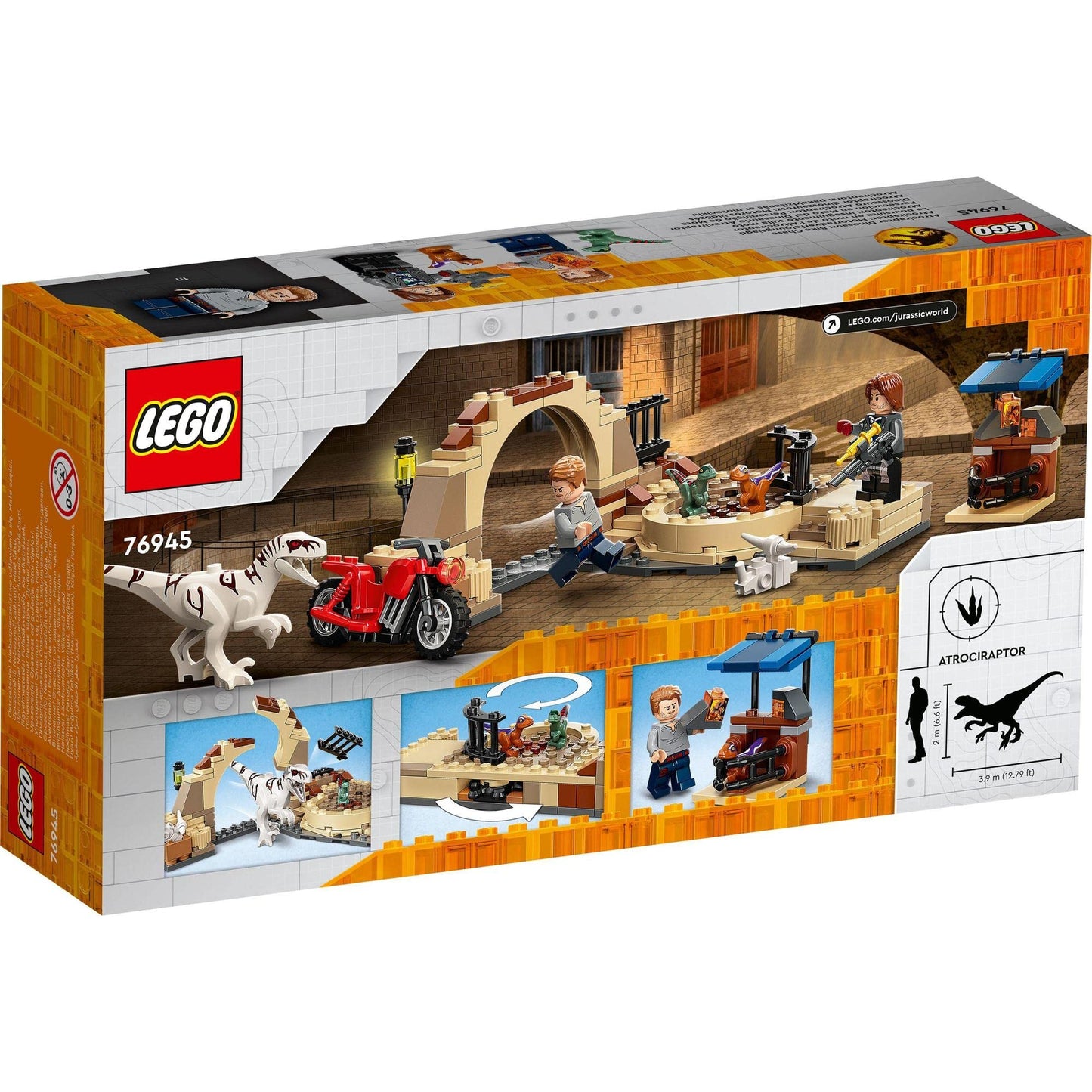 LEGO Jurassic World Atrociraptor Dinosaur: Bike Chase 76945 Building Kit Amazon