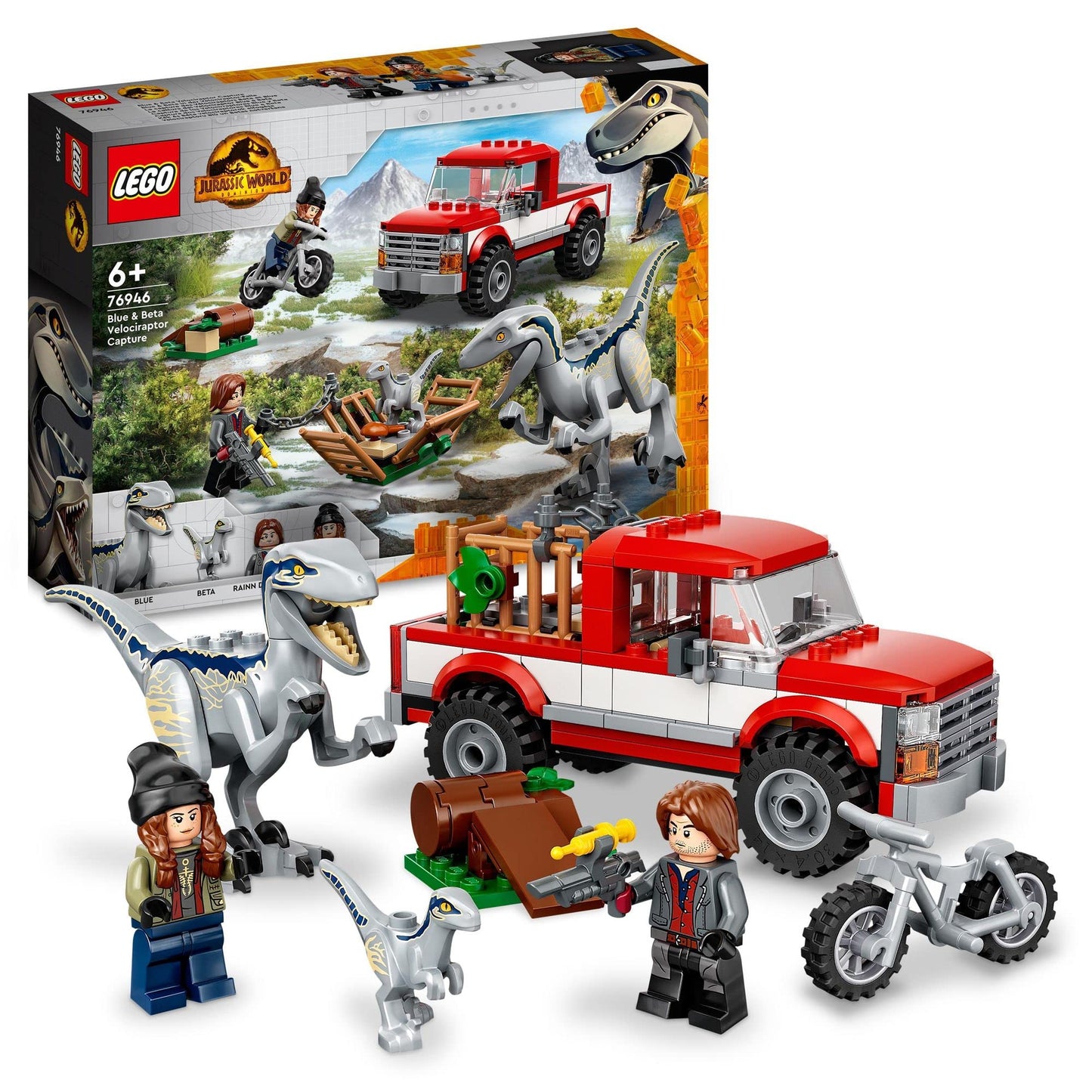 LEGO Jurassic World Blue & Beta Velociraptor Capture 76946 Building Kit Amazon