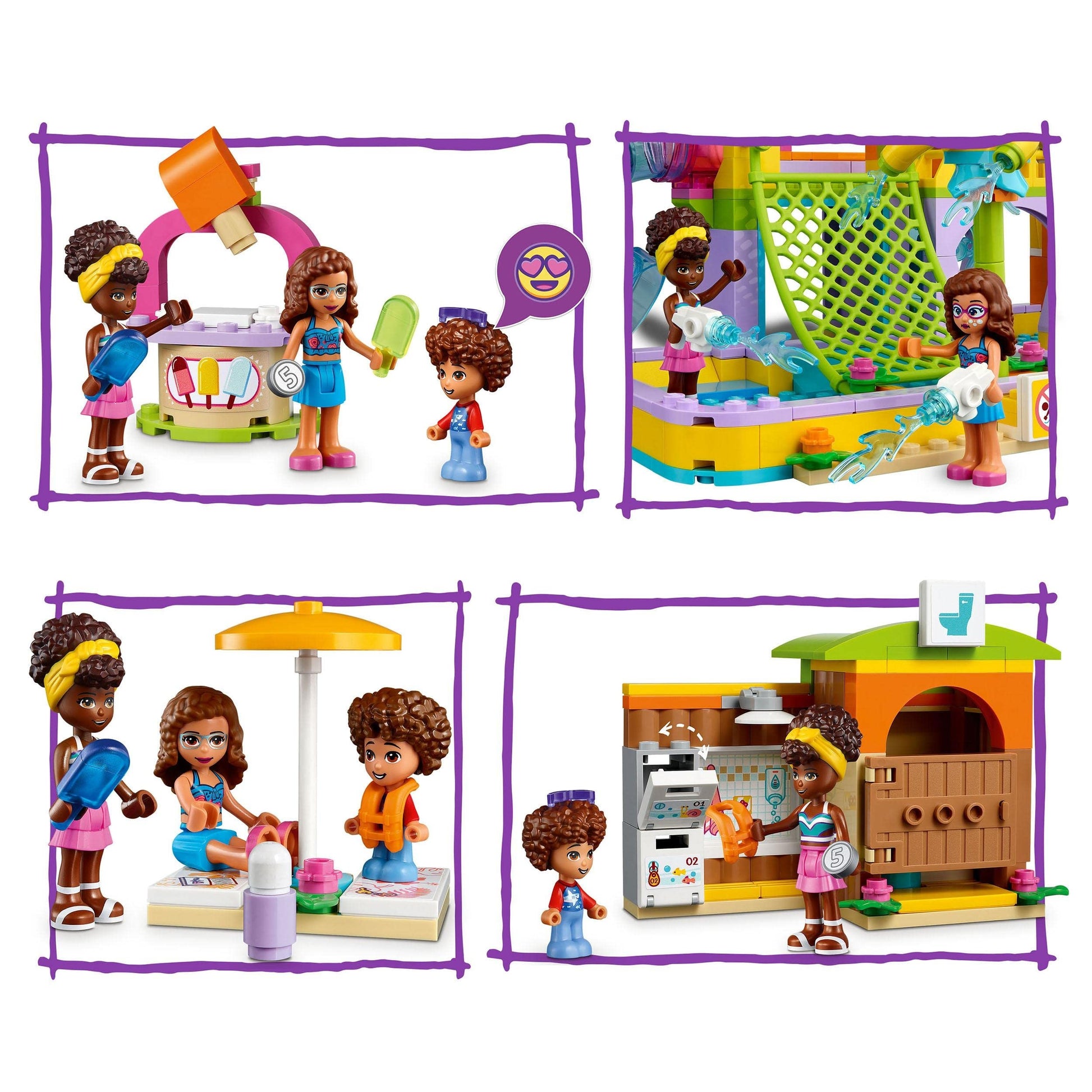 LEGO Friends Water Park Set with Swimming Pool and Slides 41720 Amazon