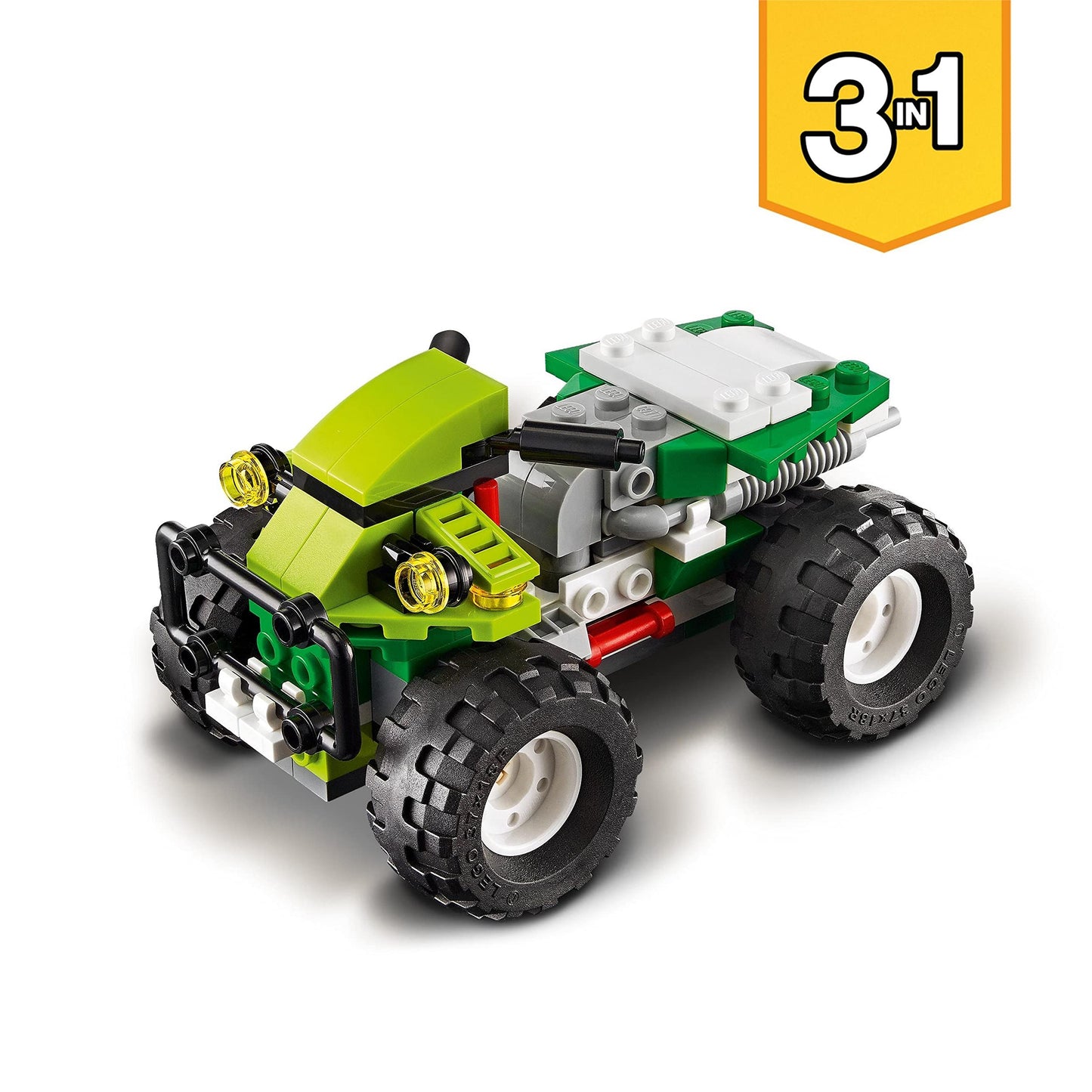 LEGO® Creator 3in1 Off-Road Buggy 31123 Building Kit; Features a Skid Loader and ATV (All-Terrain Vehicle) for Kids Aged 7+