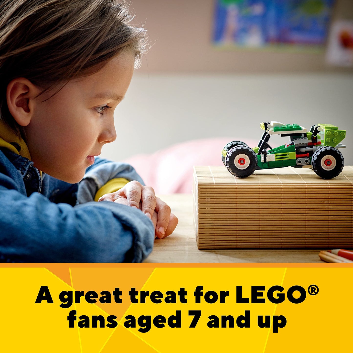 LEGO® Creator 3in1 Off-Road Buggy 31123 Building Kit; Features a Skid Loader and ATV (All-Terrain Vehicle) for Kids Aged 7+