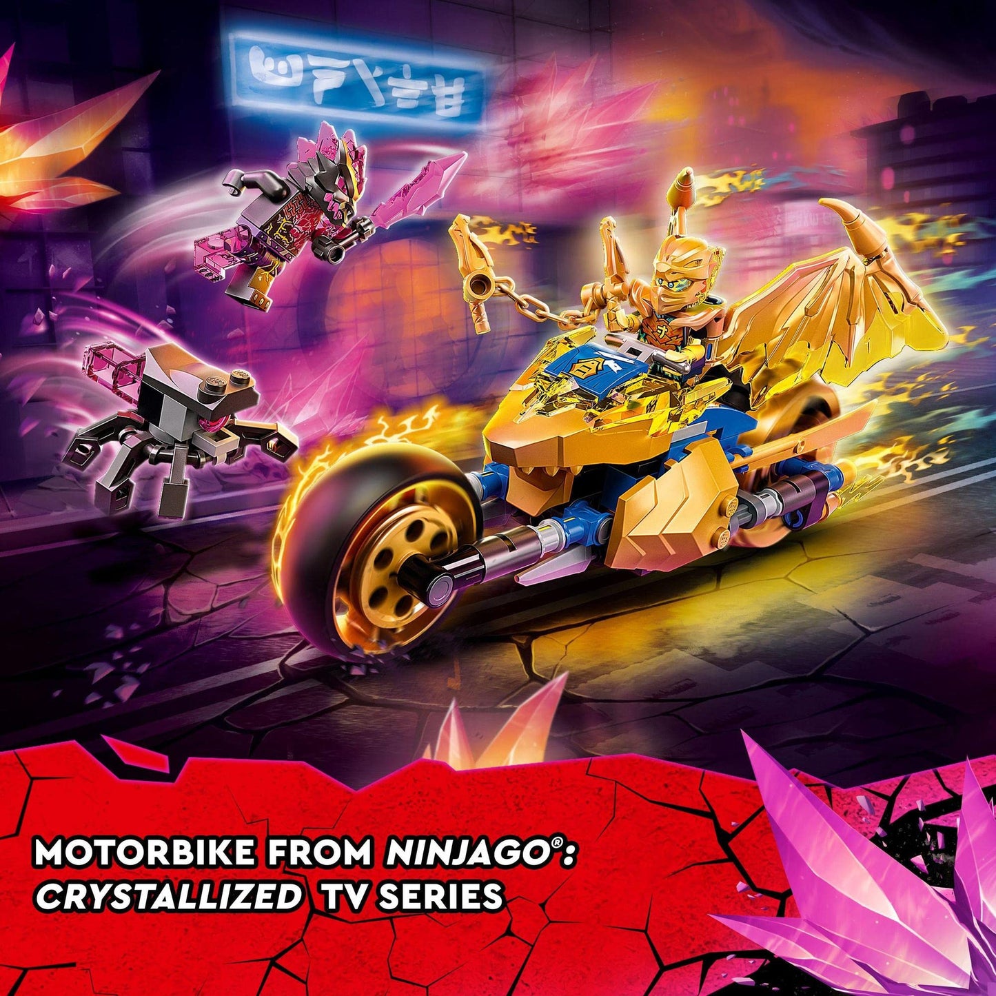 LEGO NINJAGO Jay’s Golden Dragon Motorbike Building Kit 71768 Amazon