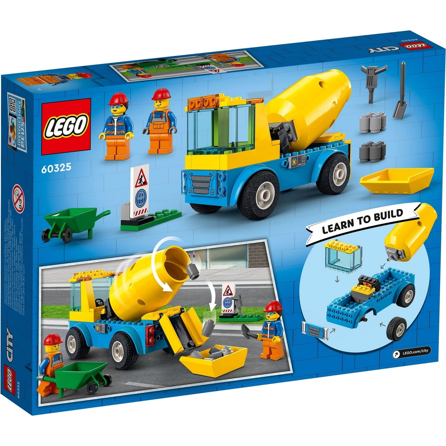 LEGO 60325 City Great Vehicles Cement Mixer Truck Toy Amazon