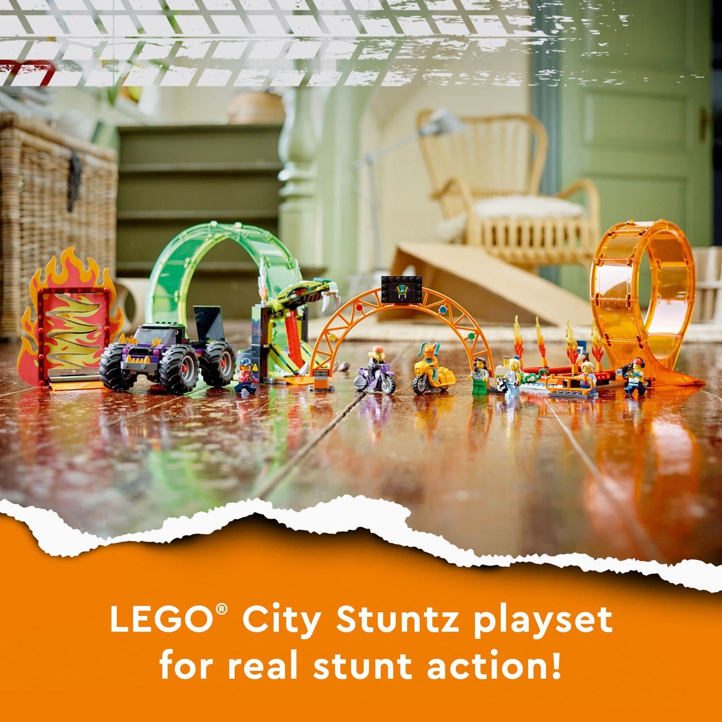 LEGO City Stuntz Double Loop Stunt Arena 60339 Building Toy Amazon