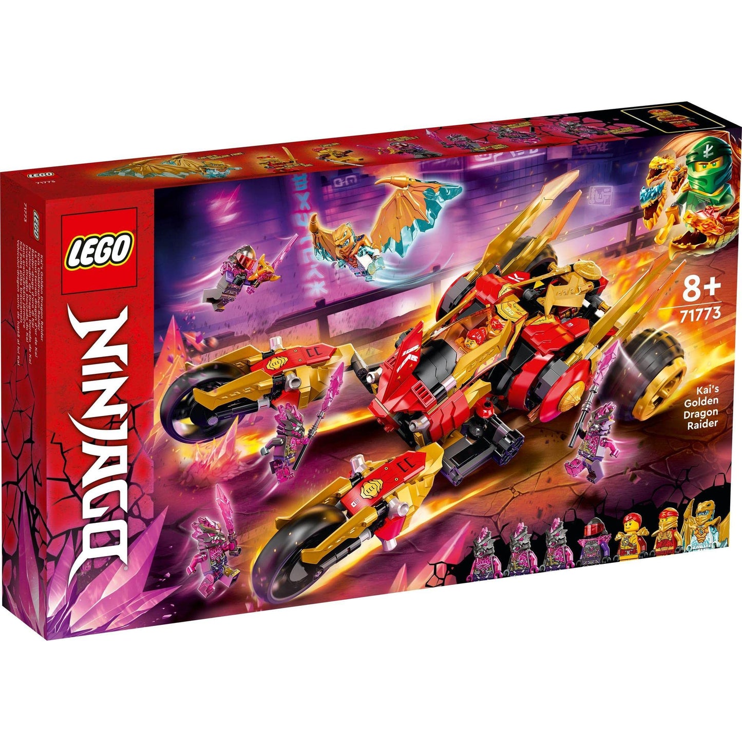 LEGO NINJAGO Kai’s Golden Dragon Raider 71773 Building Kit Amazon